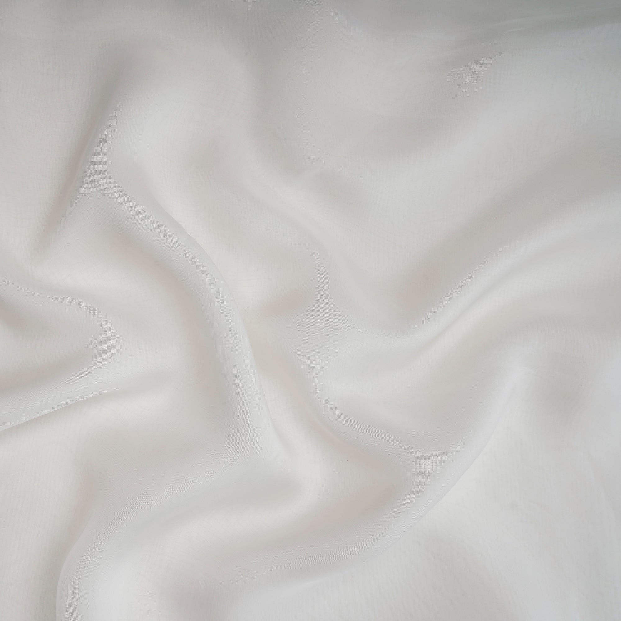 White Color Viscose Organza  Dyebale Fabric