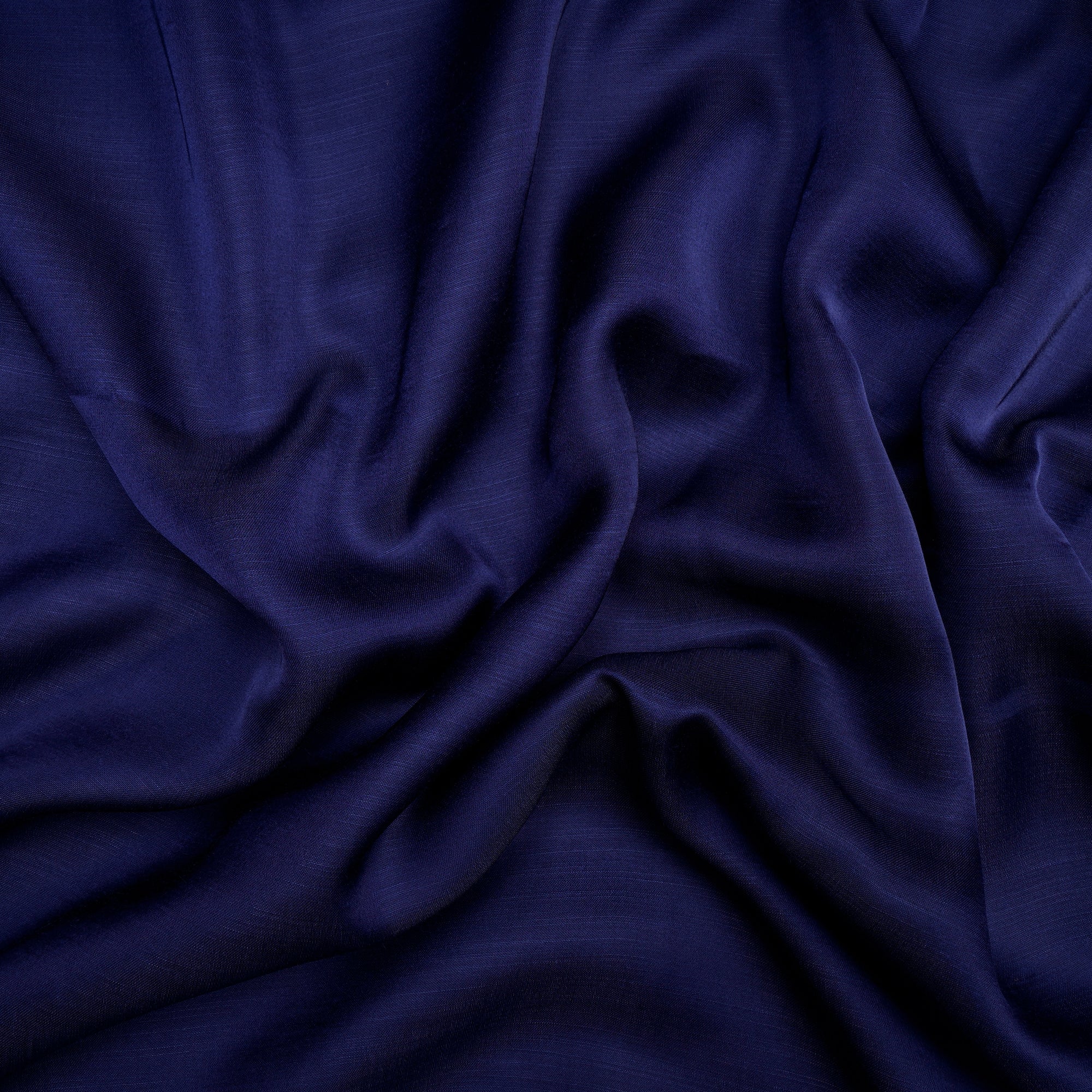 Navy Blue Polyester Modal Satin Fabric