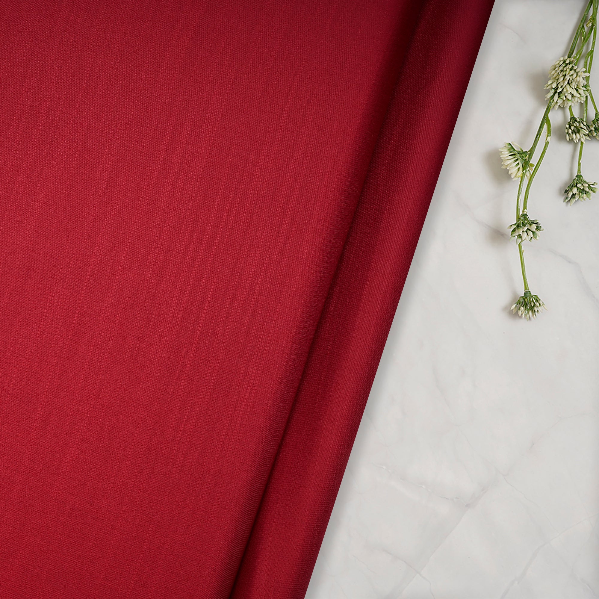 Maroon Plain Polyester Modal Satin Fabric