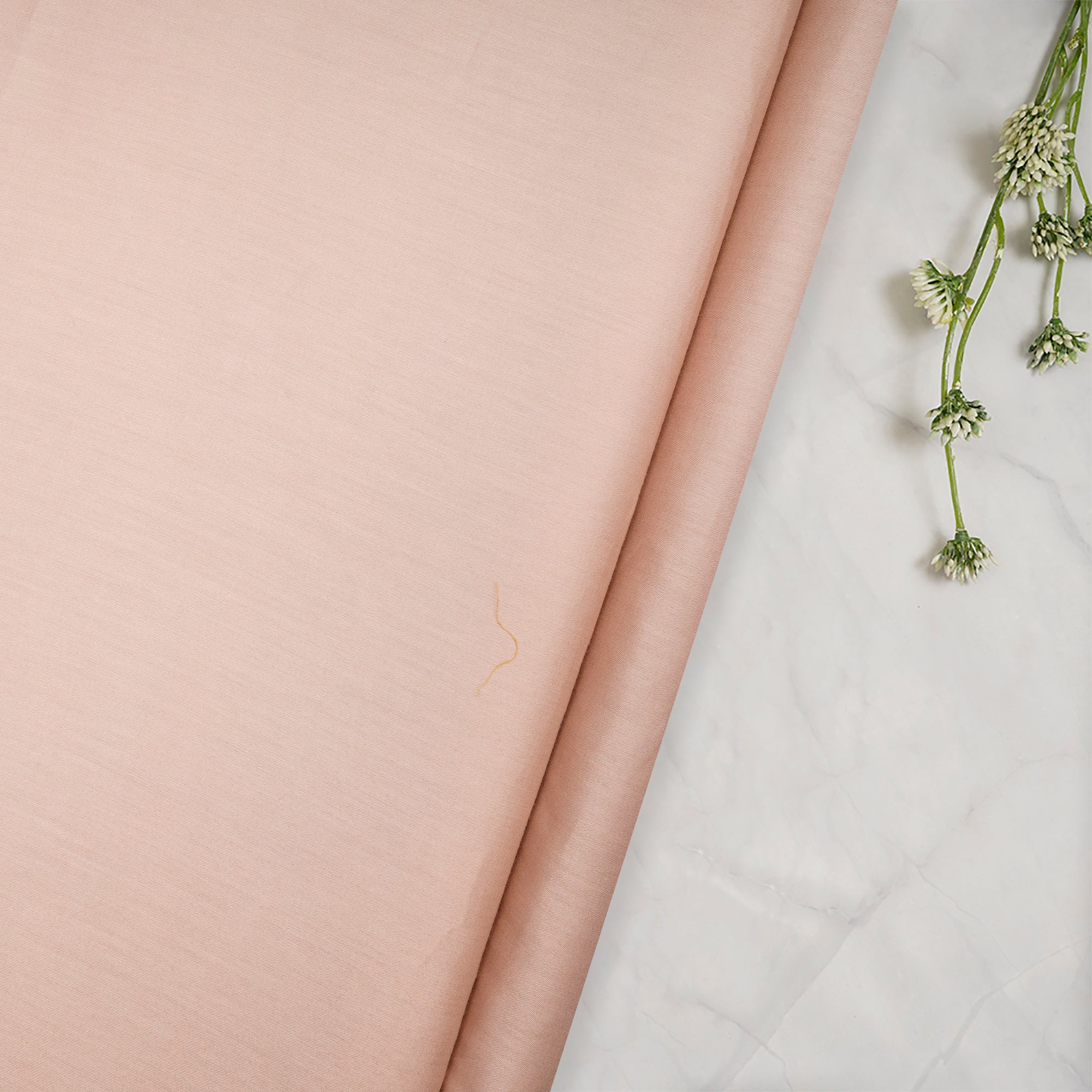 Peach 80's Plain Cotton Satin Fabric