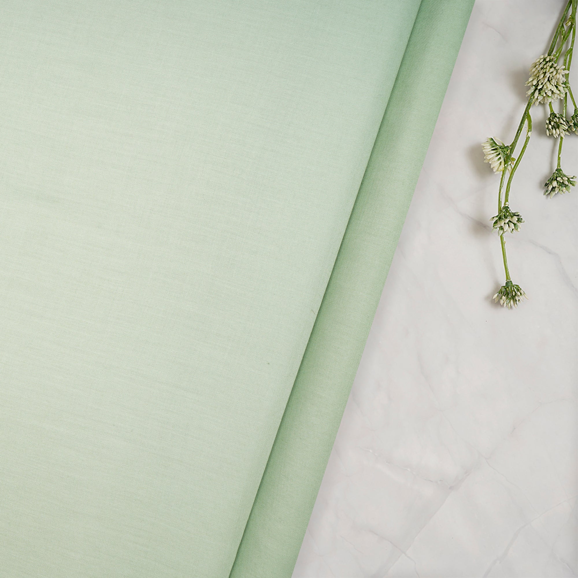 Mint Green 80's Plain Cotton Satin Fabric