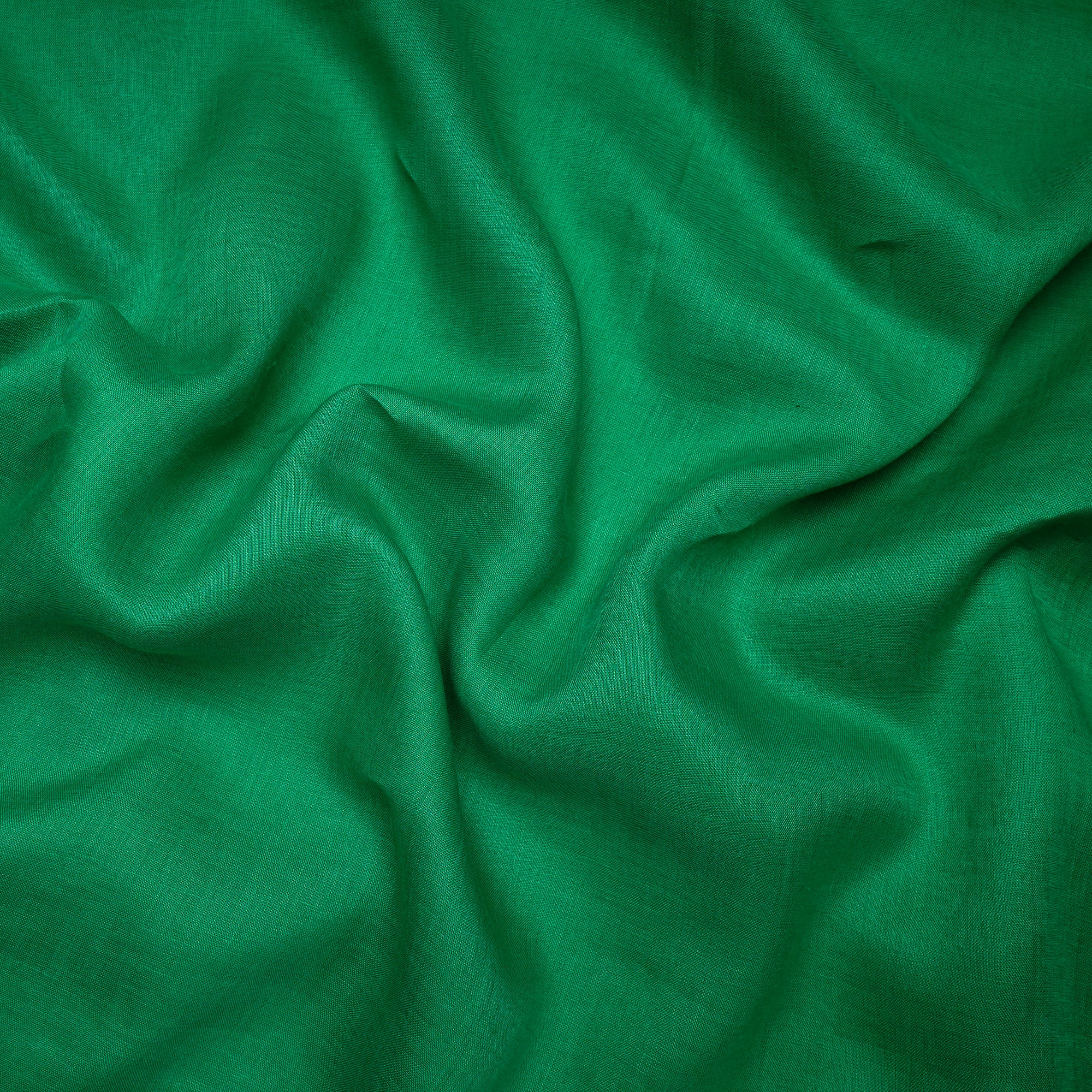 Kelly Green Dyed Pure Linen Fabric