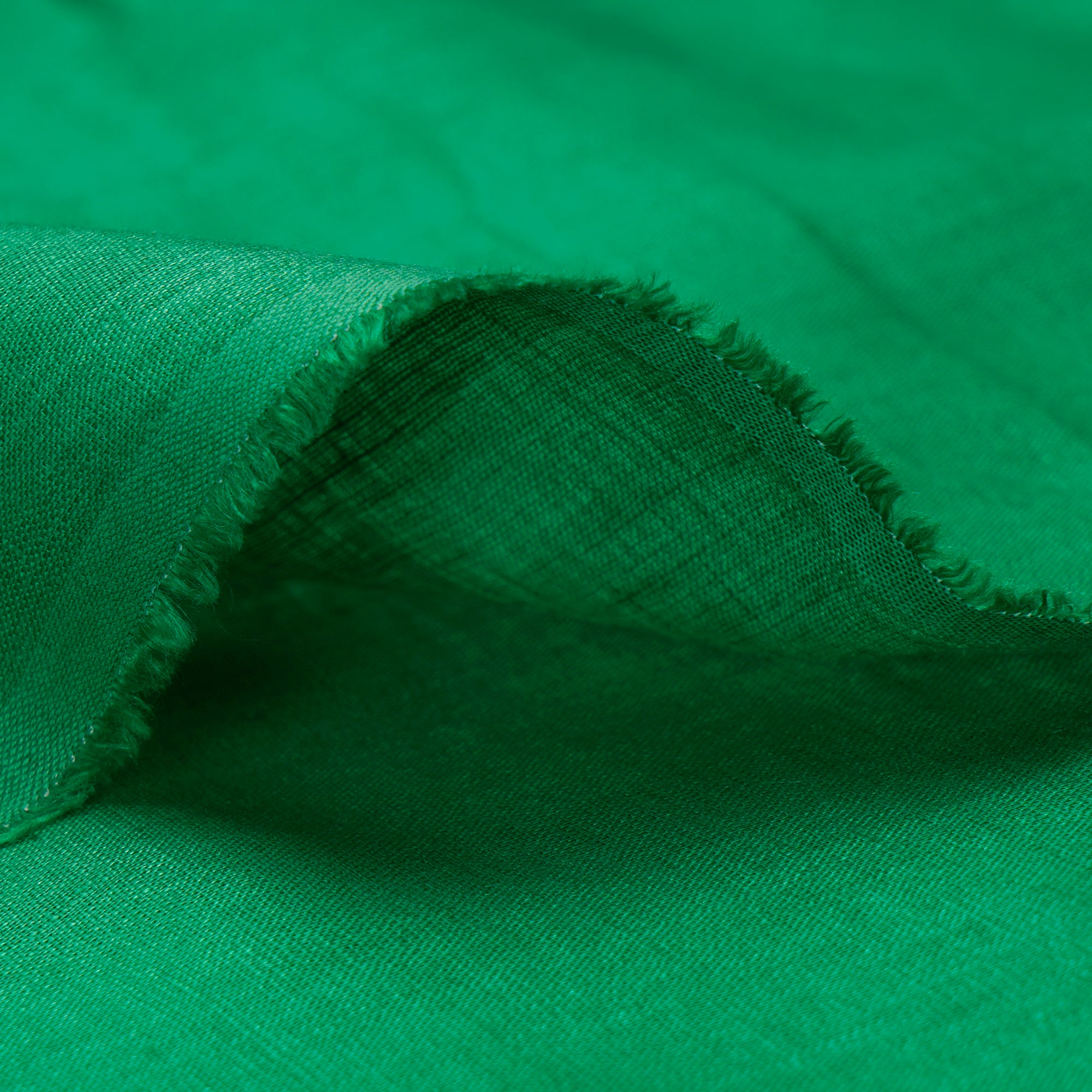 Kelly Green Dyed Pure Linen Fabric