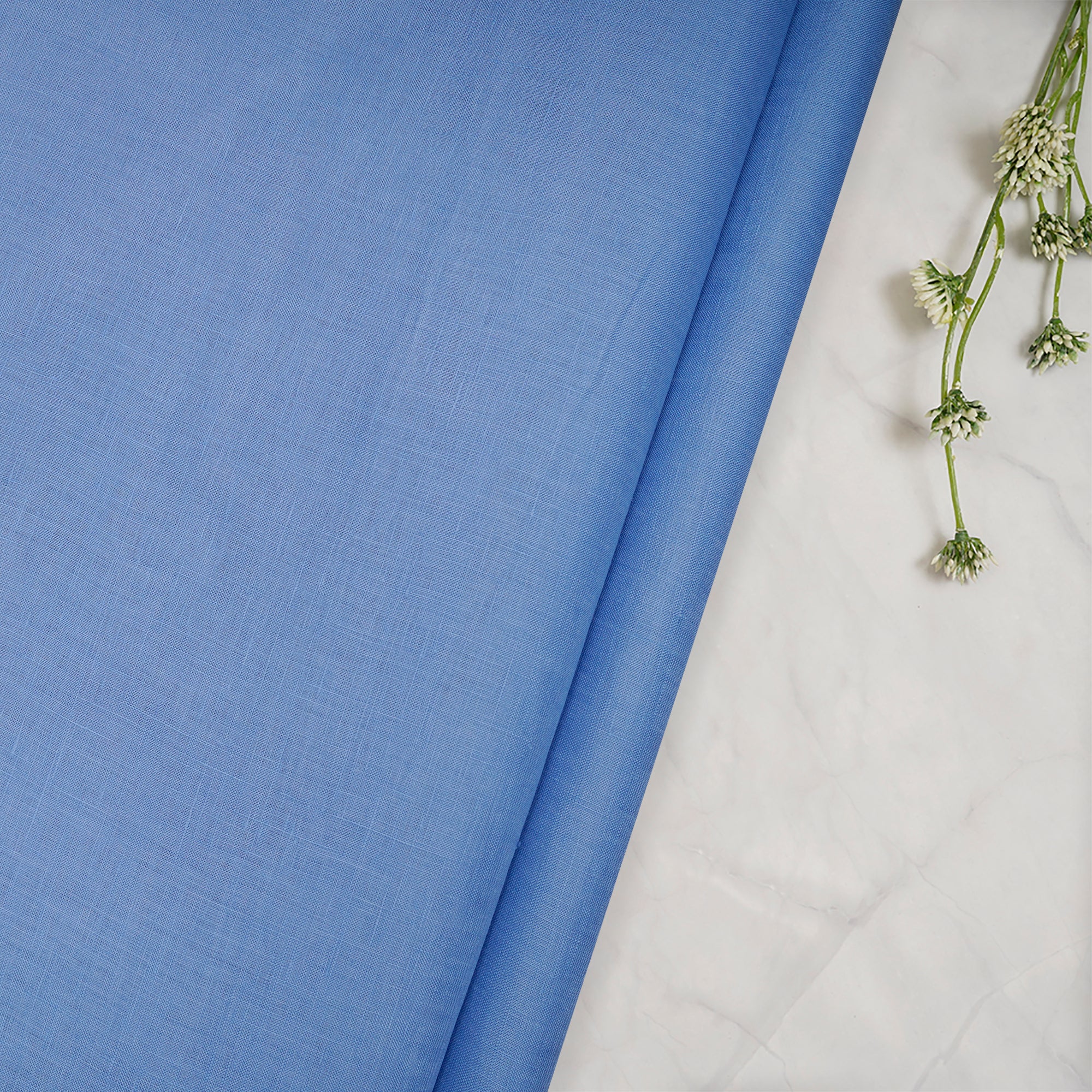 Frozen Fjord Dyed Pure Linen Fabric