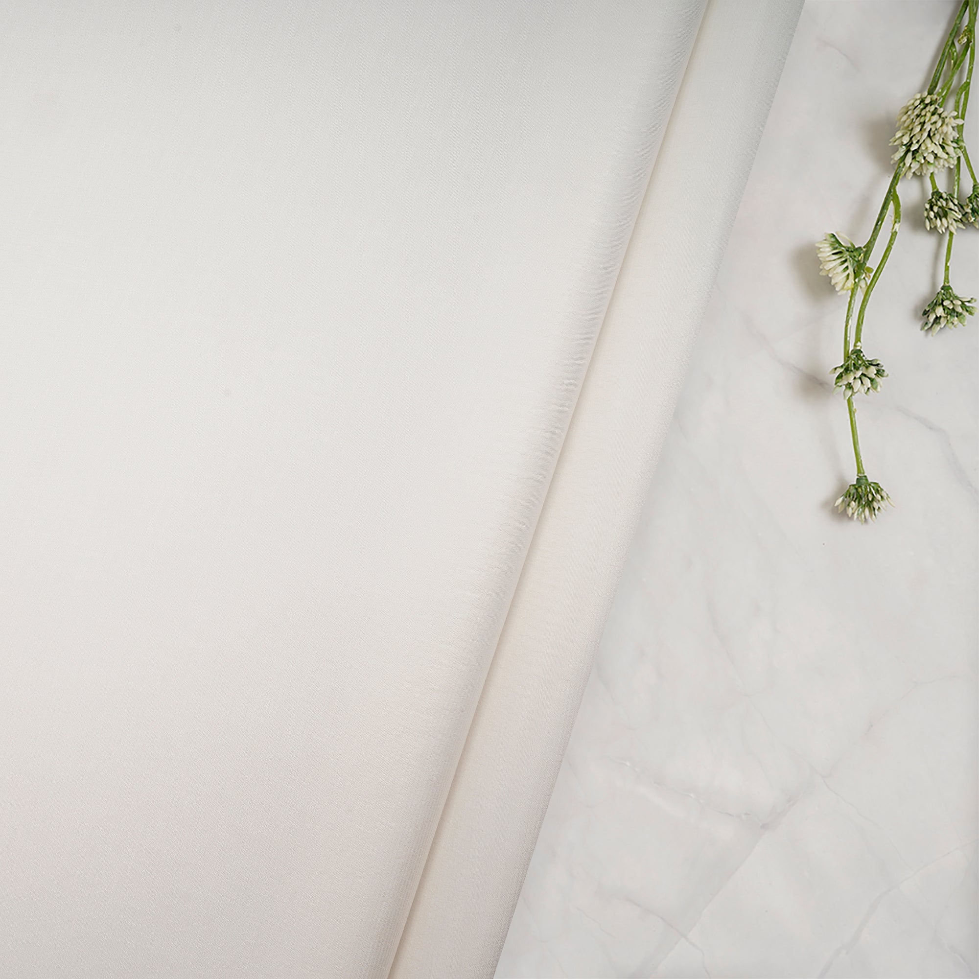 White Dyeable Bemberg Liva Crepe Fabric