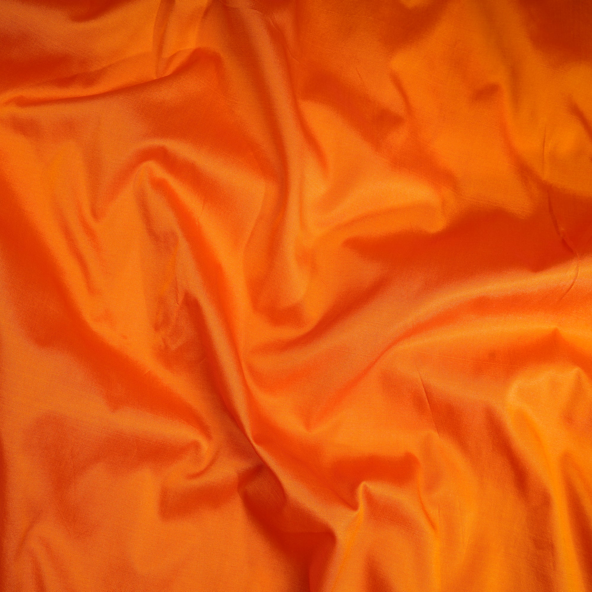Orange Color Blended Silk Fabric