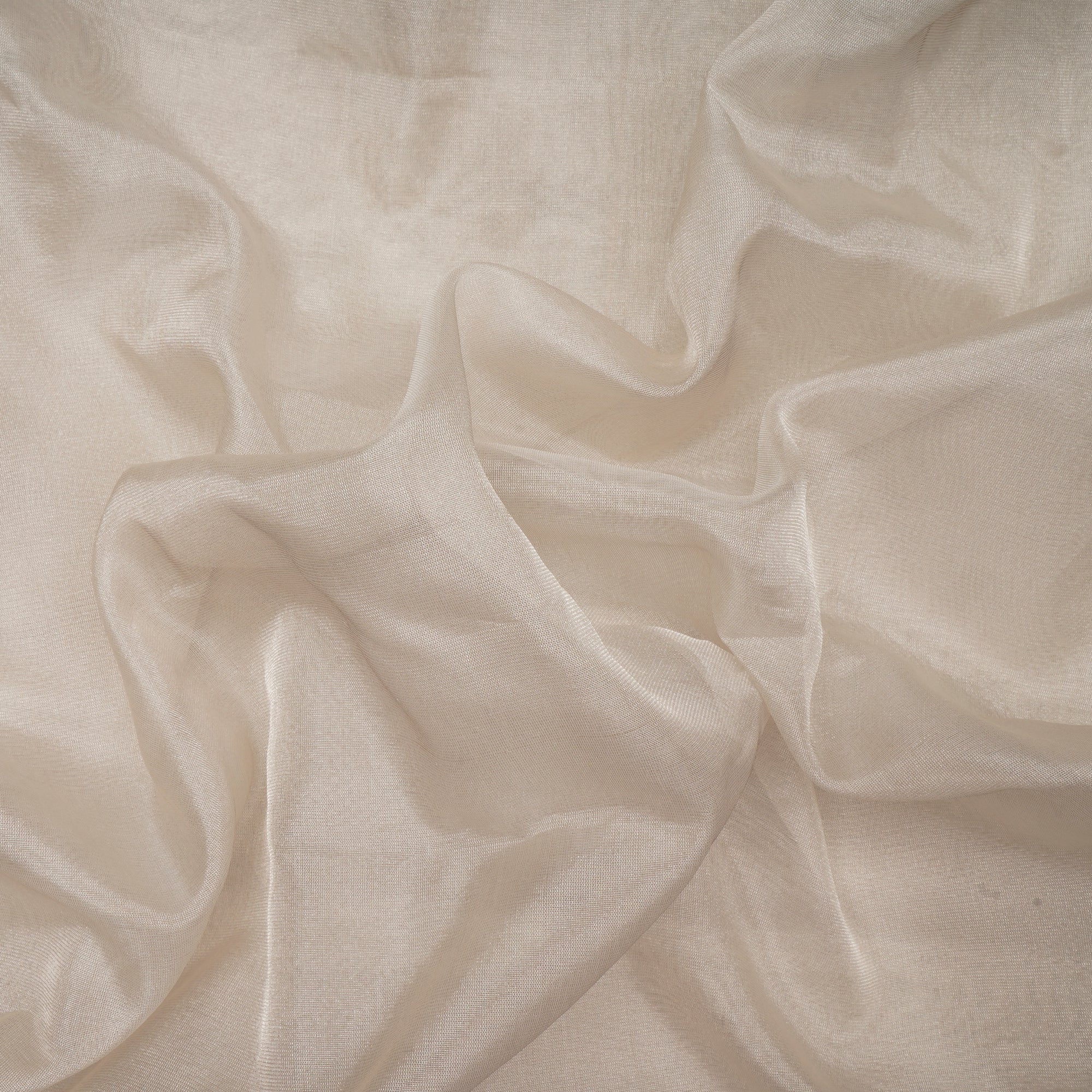 Silver Dyeable Plain Tissue Organza Silk Fabric