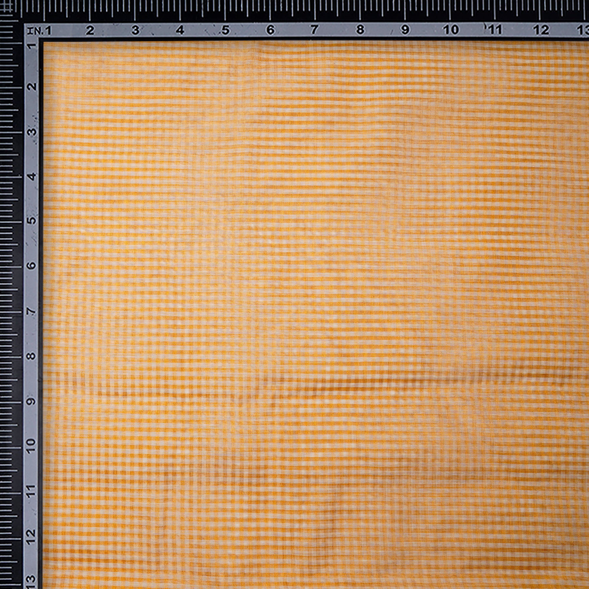Gold Dyeable Check Pattern Fancy Tissue Zari Fabric