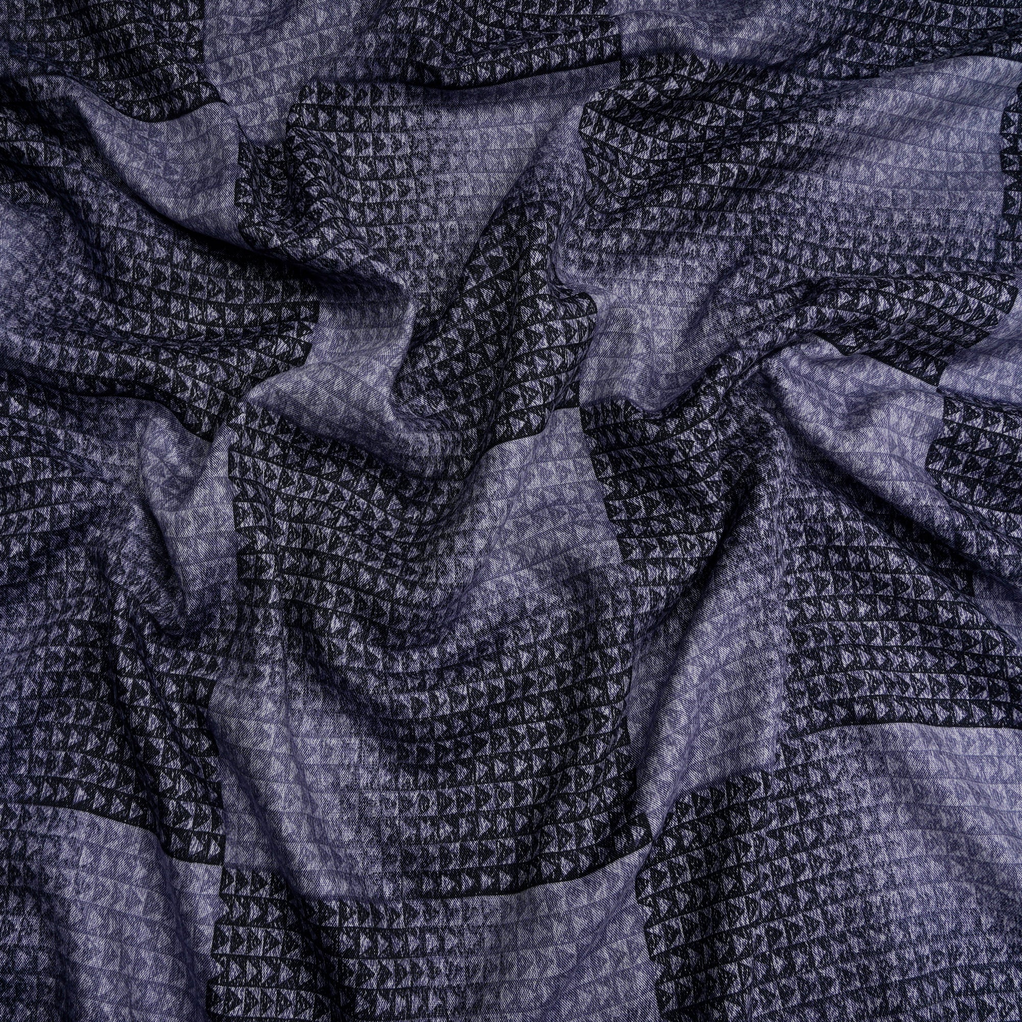 Mulit Color Geometric Pattern Screen Print Rayon Fabric