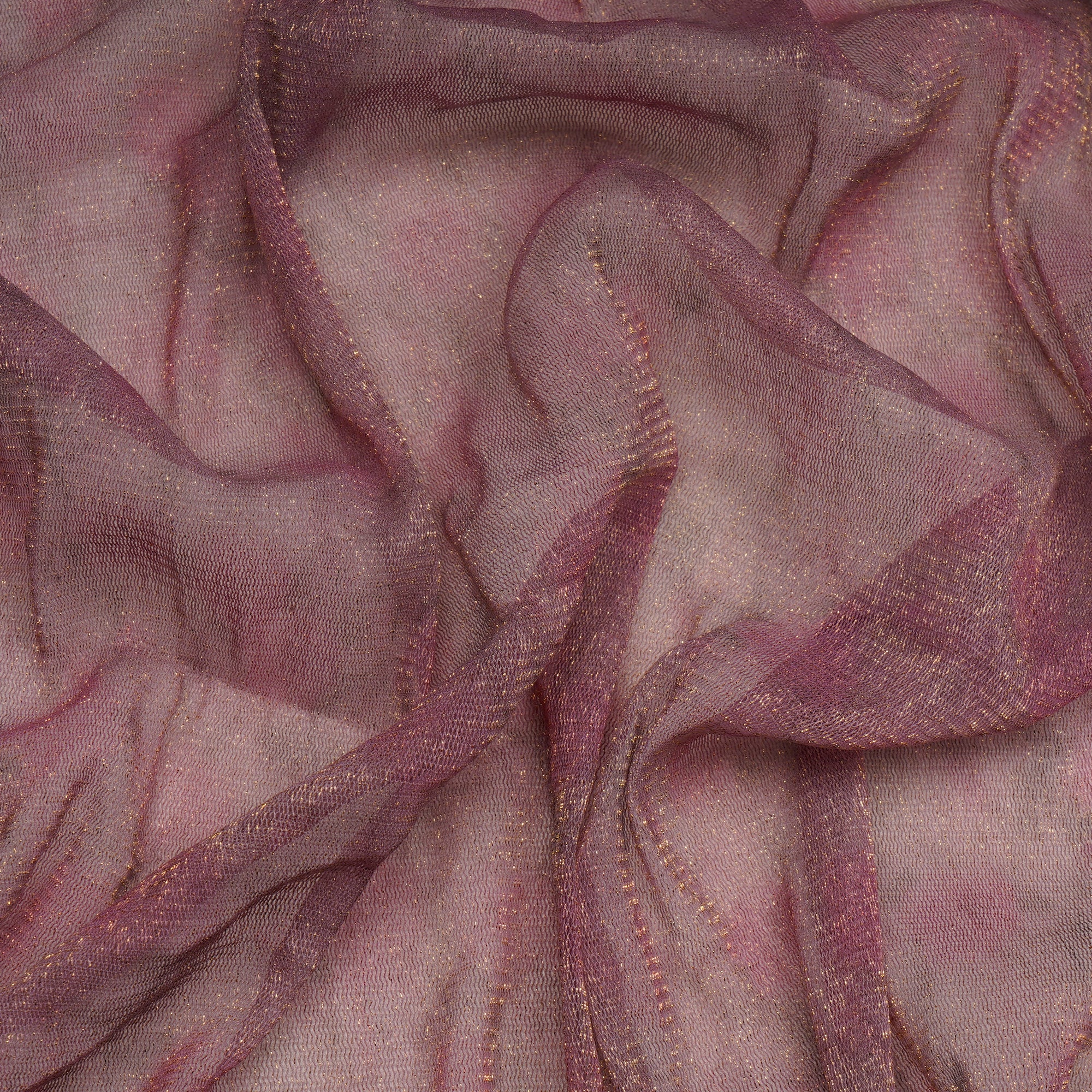 Pink All Over Pattern Screen Print Net Lycra Fabric