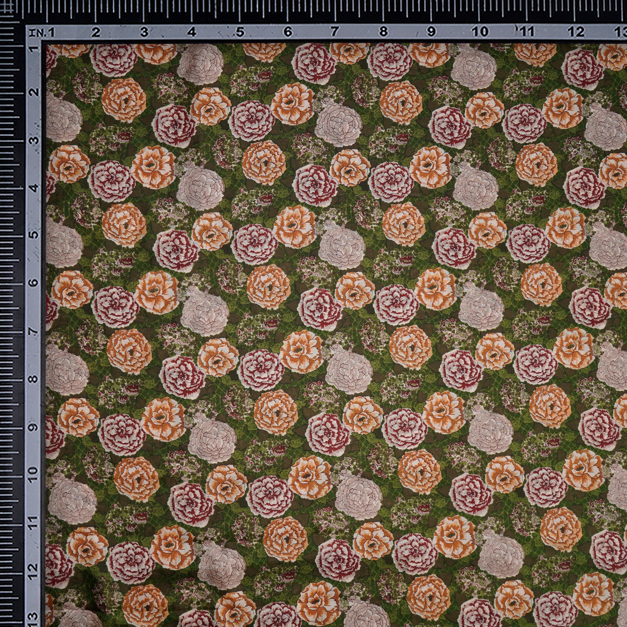 Multi Color Printed Plain Silk Fabric