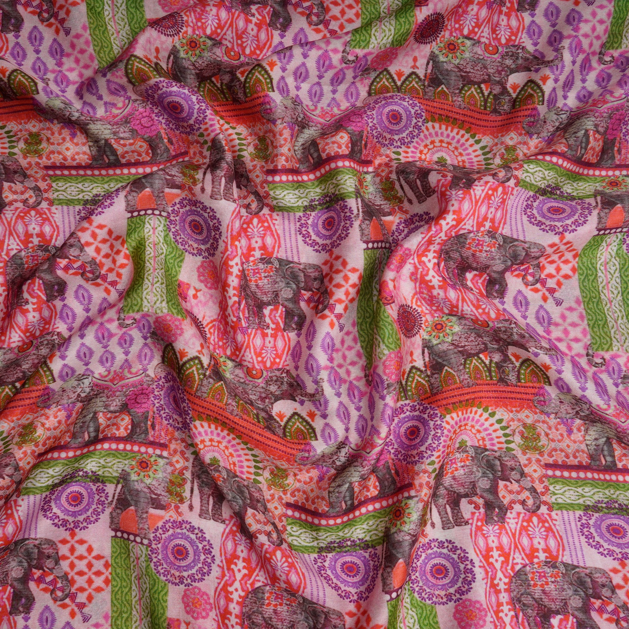 Multi Color Digital Printed Bemberg Modal Fabric