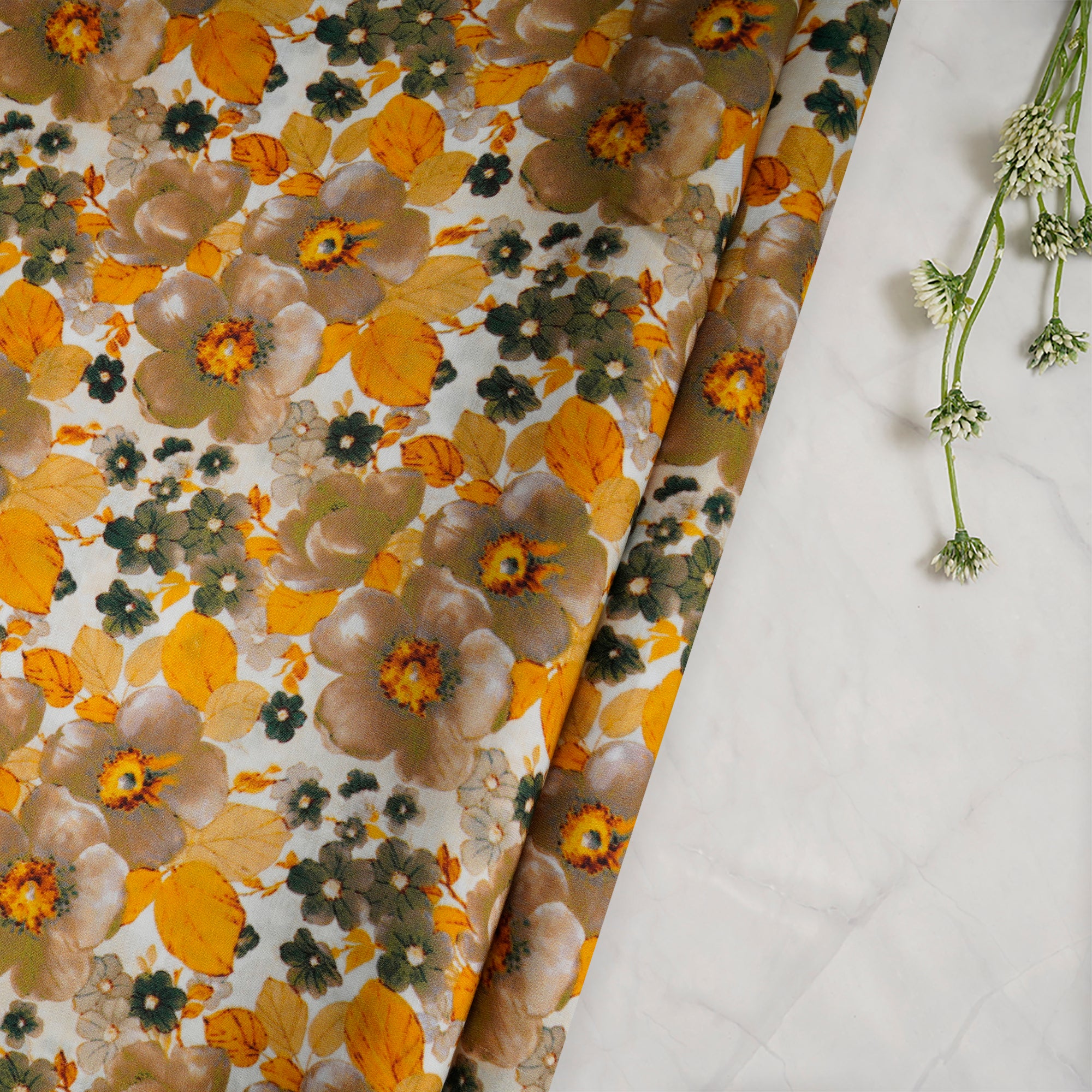Multi Color Digital Printed Modal Satin Fabric