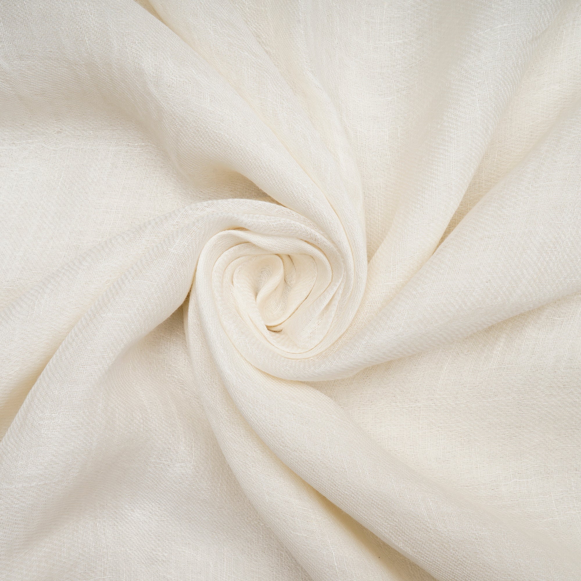 White Dyeable Handwoven Plain Linen-Zari Border Fabric