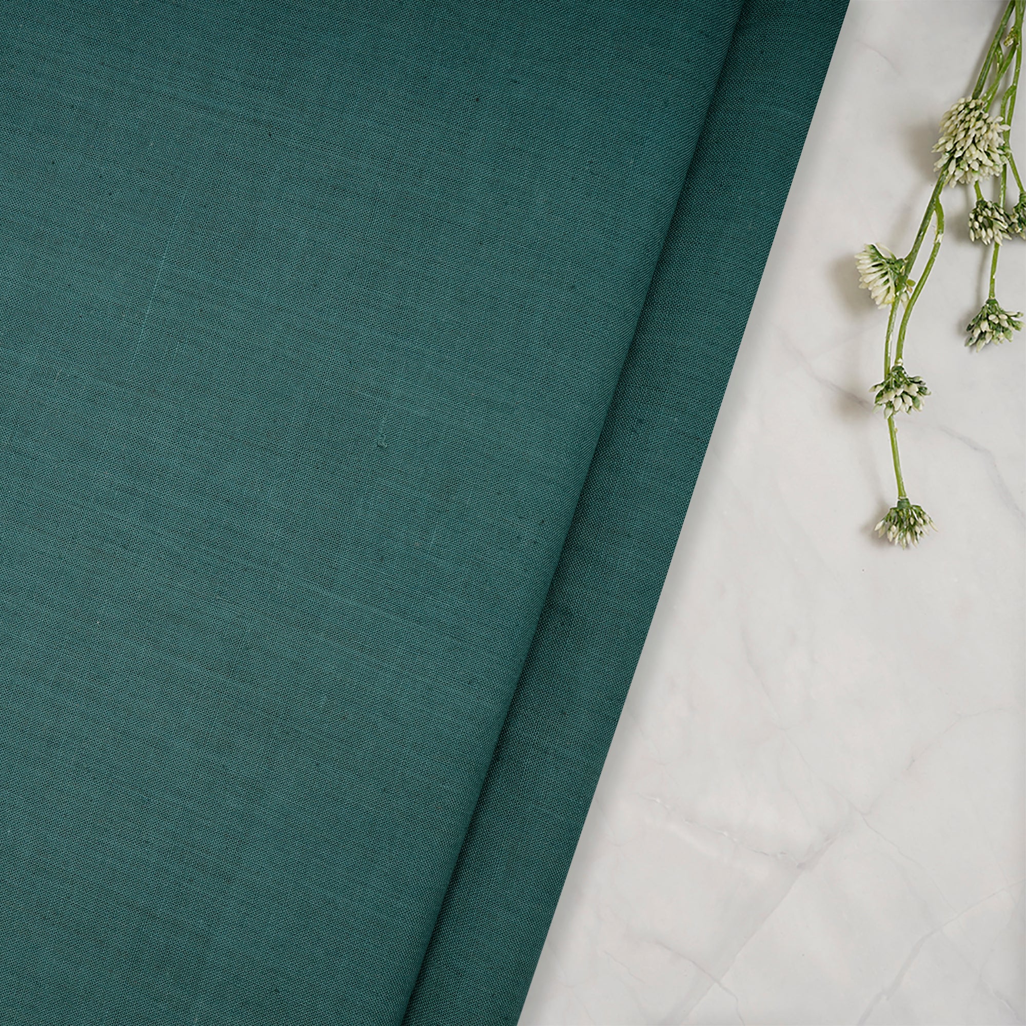 SageBrush Green 40's Count Piece Dyed Handspun Handwoven Cotton Fabric