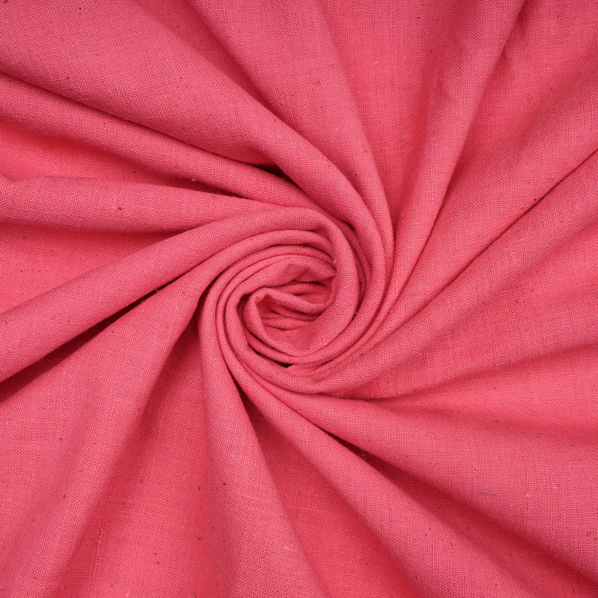 Camellia Rose 40's Count Piece Dyed Handspun Handwoven Cotton Fabric