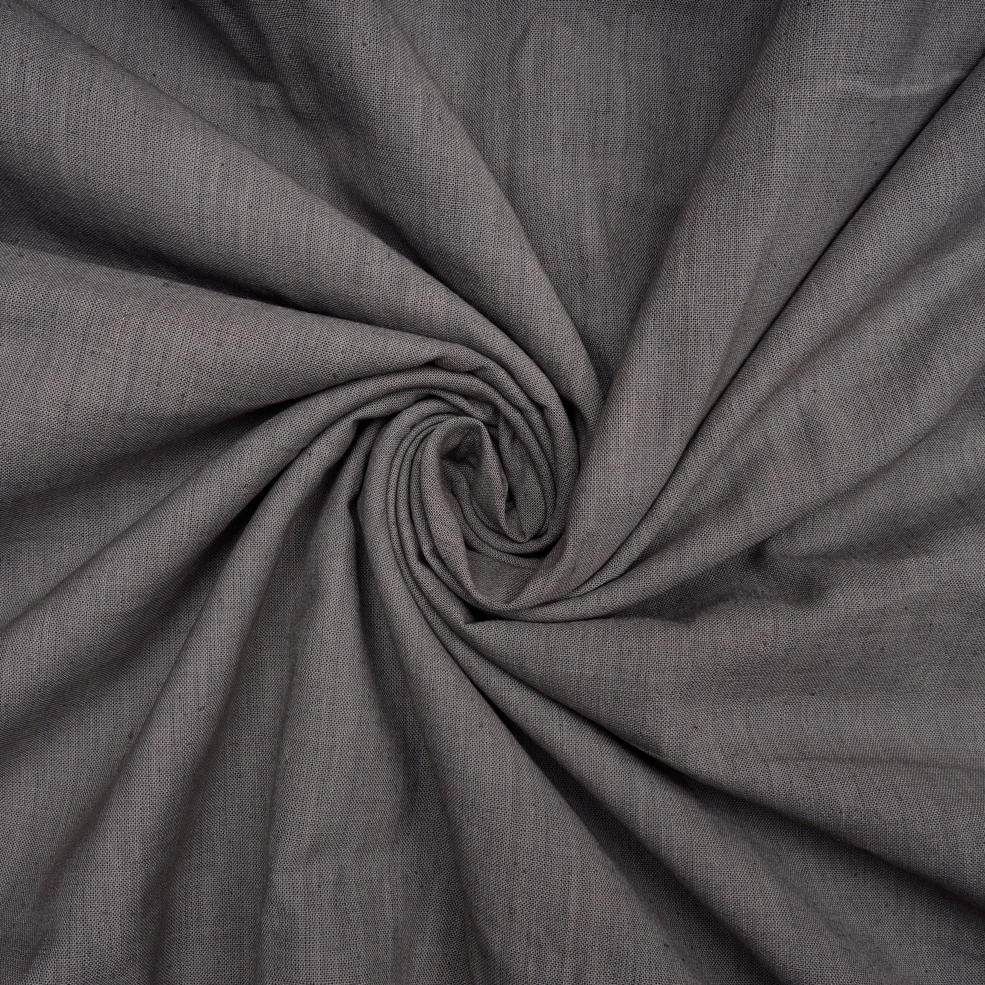 Ultimate Gray 40's Count Piece Dyed Handspun Handwoven Cotton Fabric