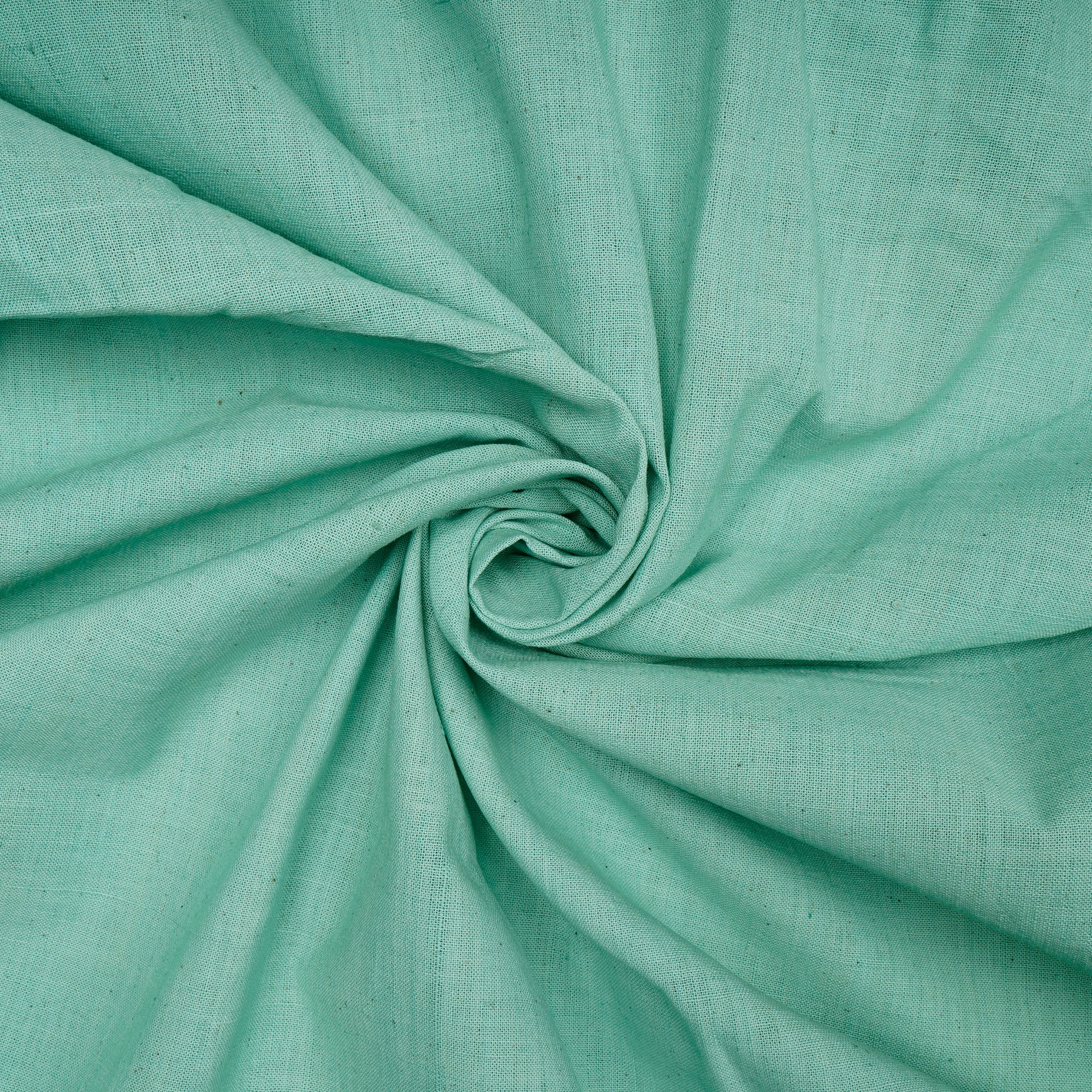 Brook Green 40's Count Piece Dyed Handspun Handwoven Cotton Fabric