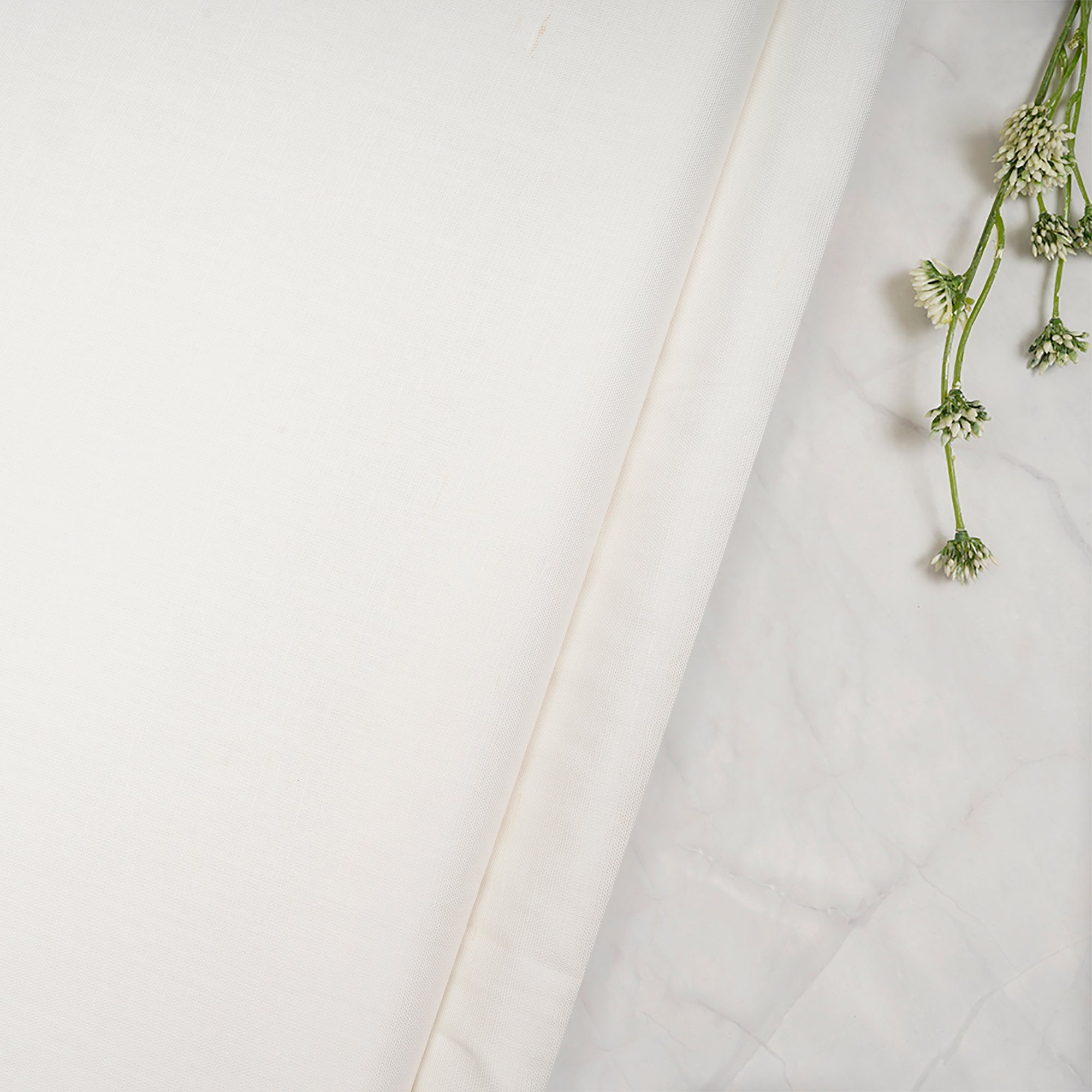 White Dyeable Cotton Flax Fabric