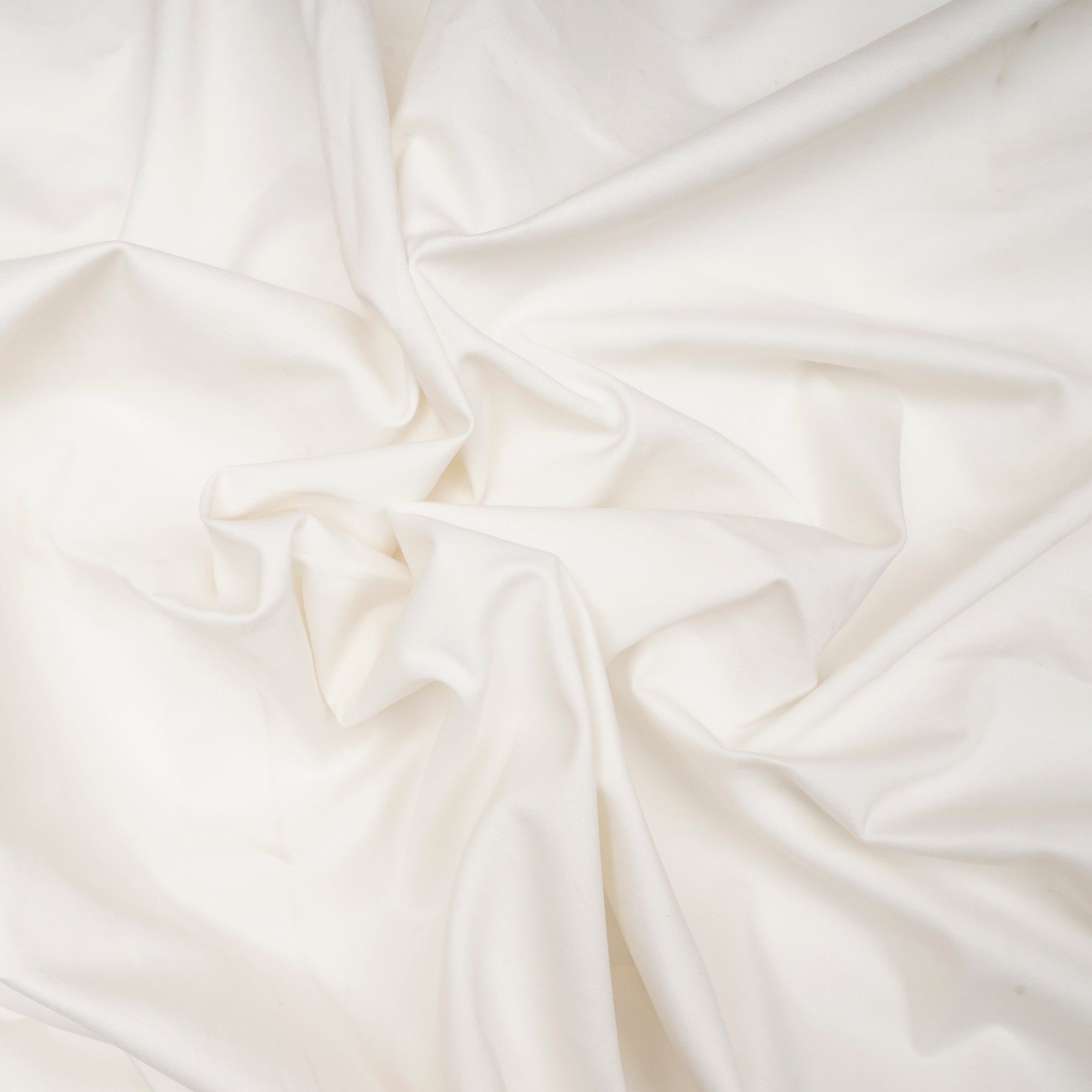 White Dyeable Plain Cotton Satin Lycra Fabric