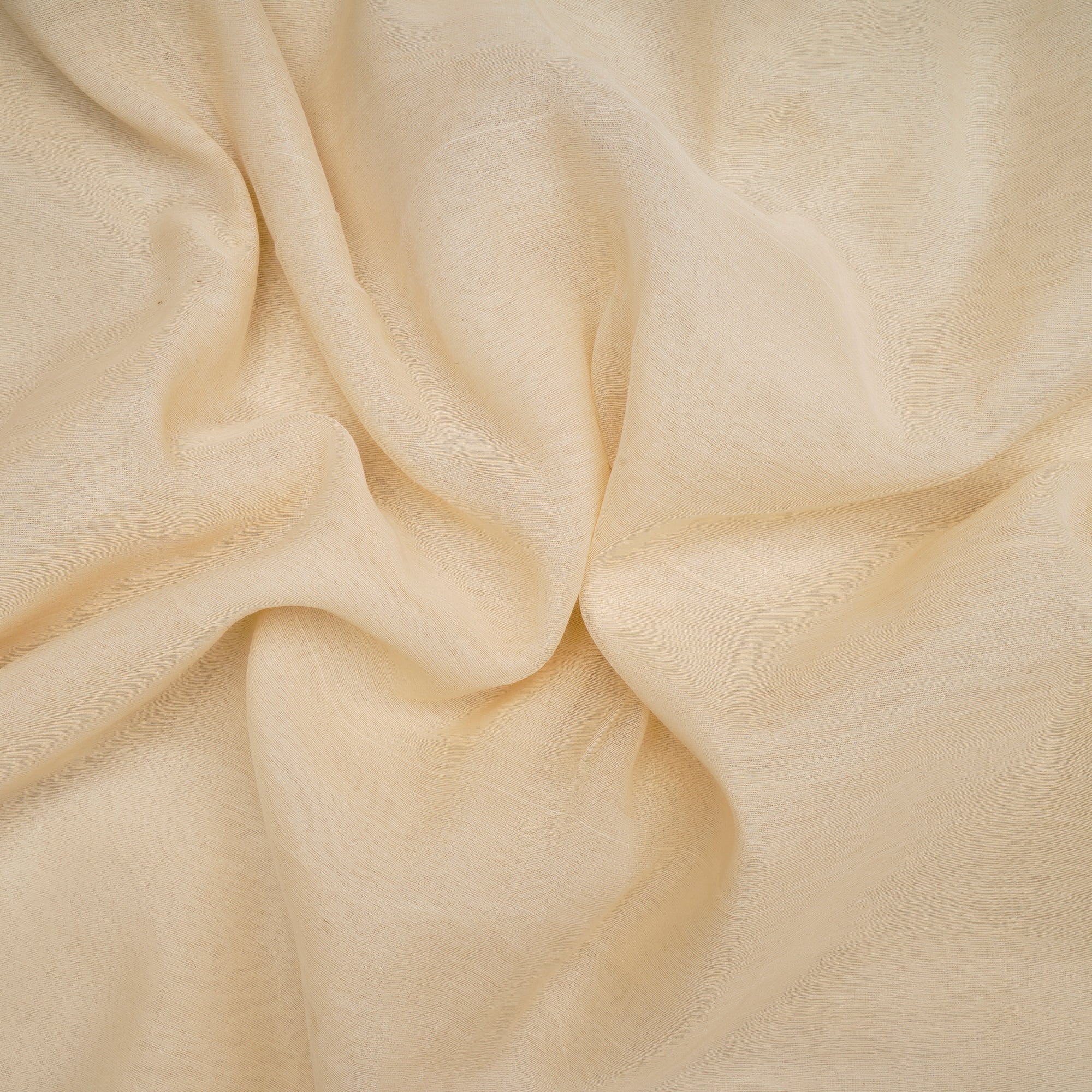 Off-White Dyeable Plain High-Twist Chanderi Fabric