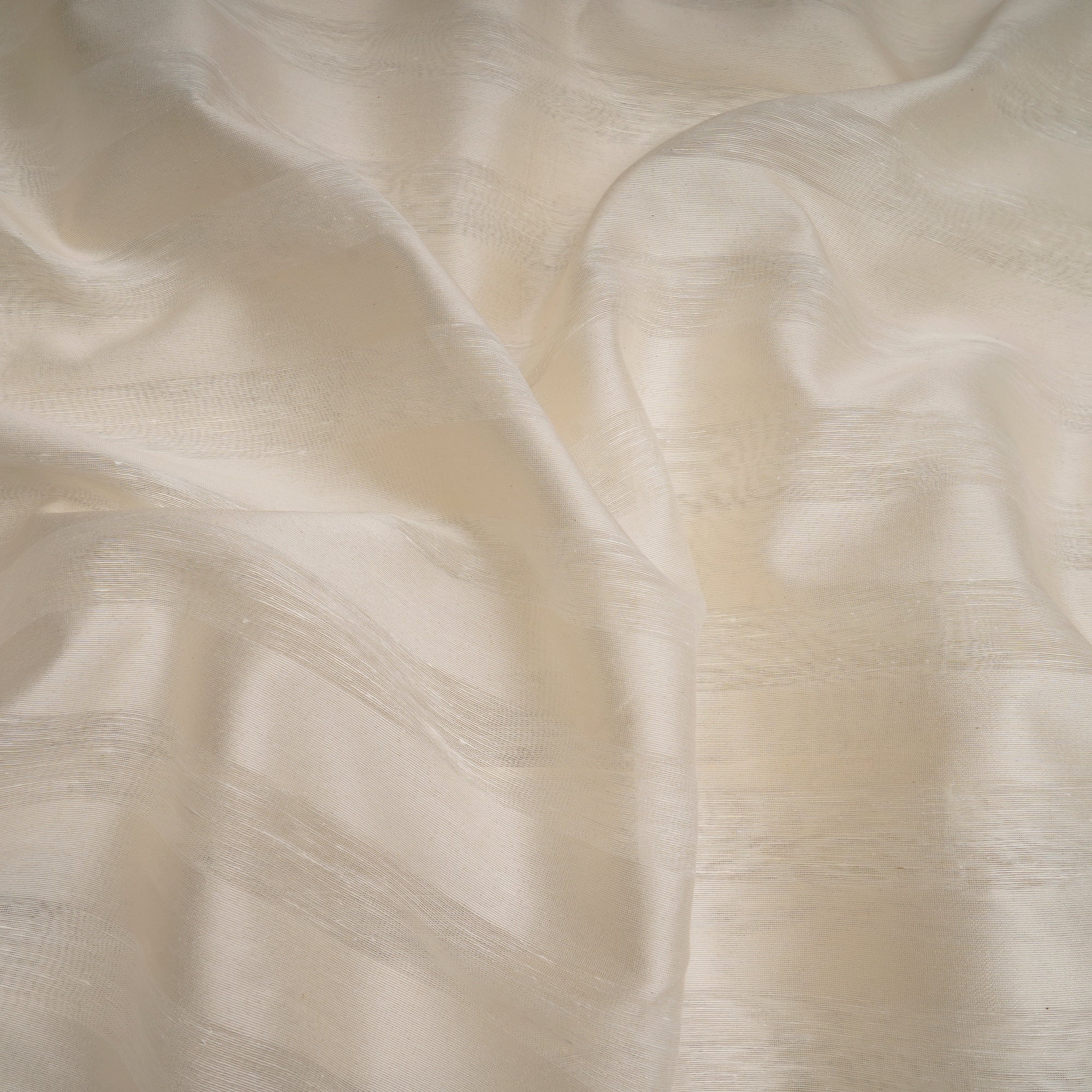 White Dyeable Linen Silk Fabric