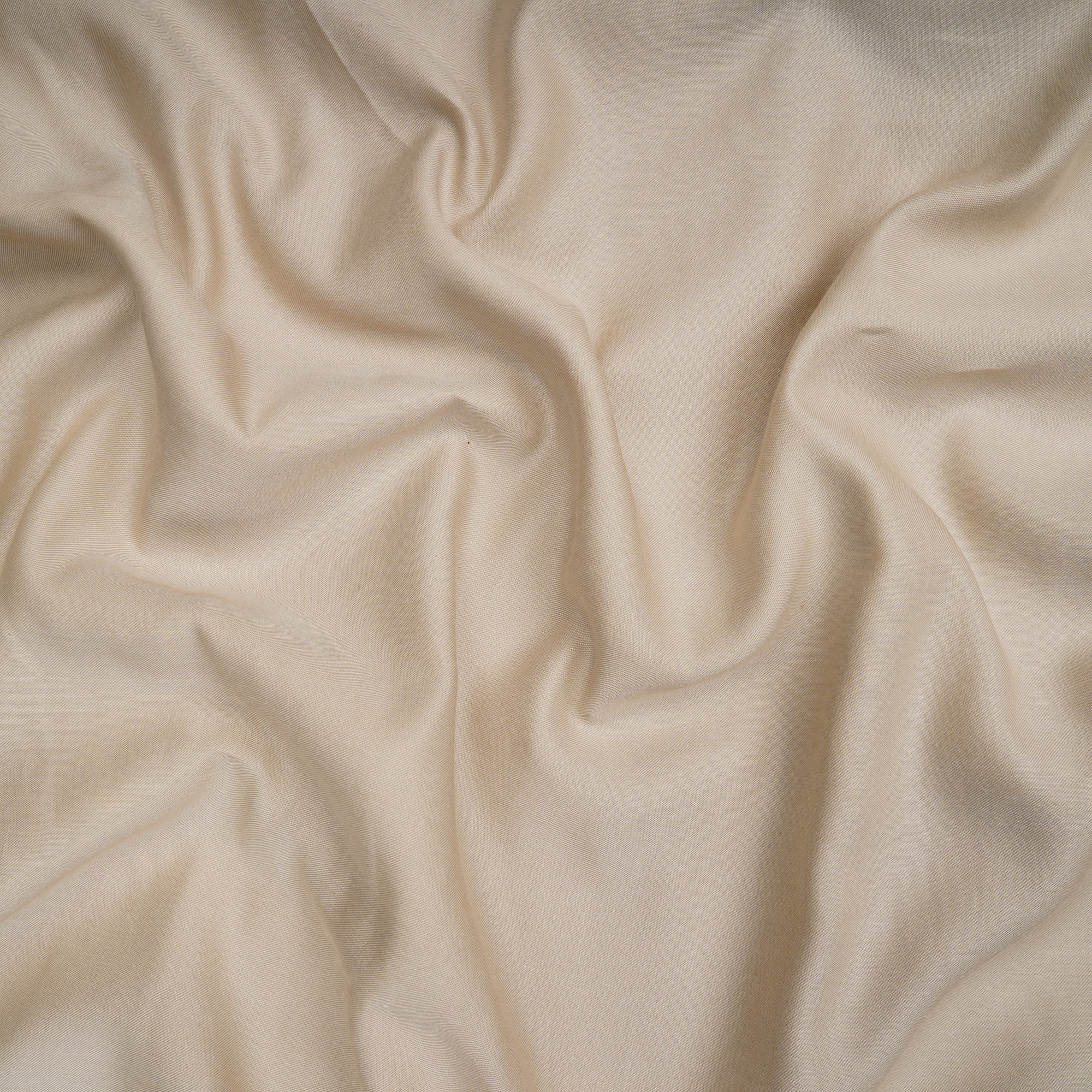 Cream Piece Dyed Viscose Modal Satin Fabric