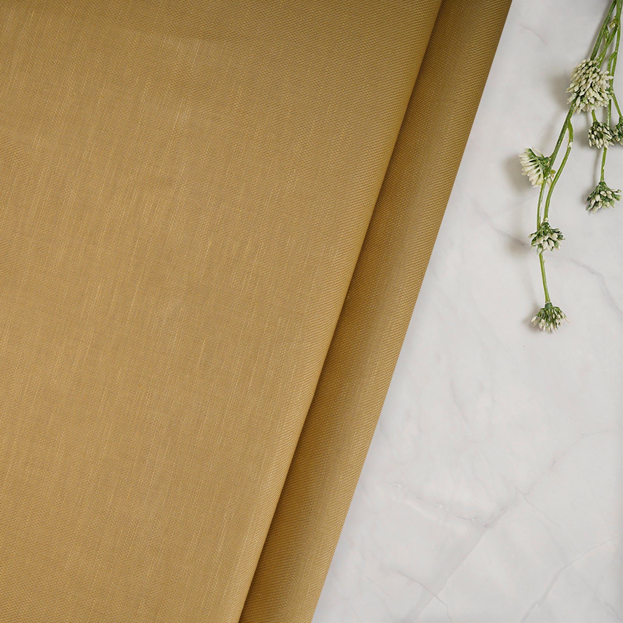 Royal Yellow Color Cotton Linen Fabric