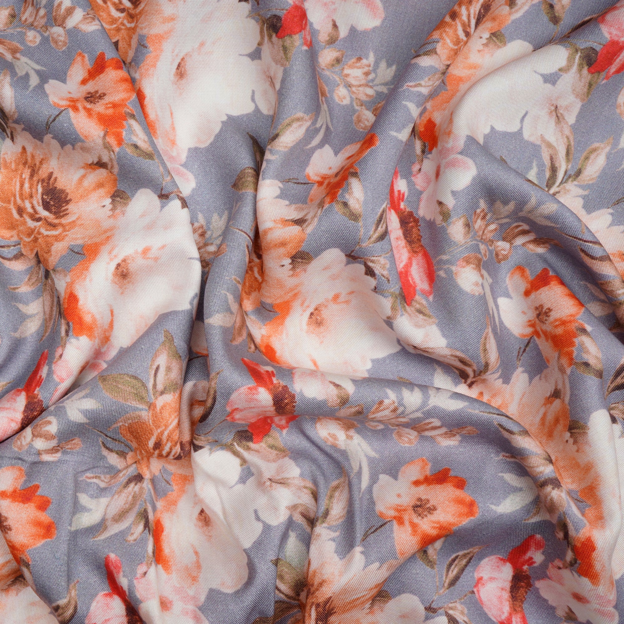 Multi Color Floral Pattern Digital Print Tencel Modal Twill Fabric
