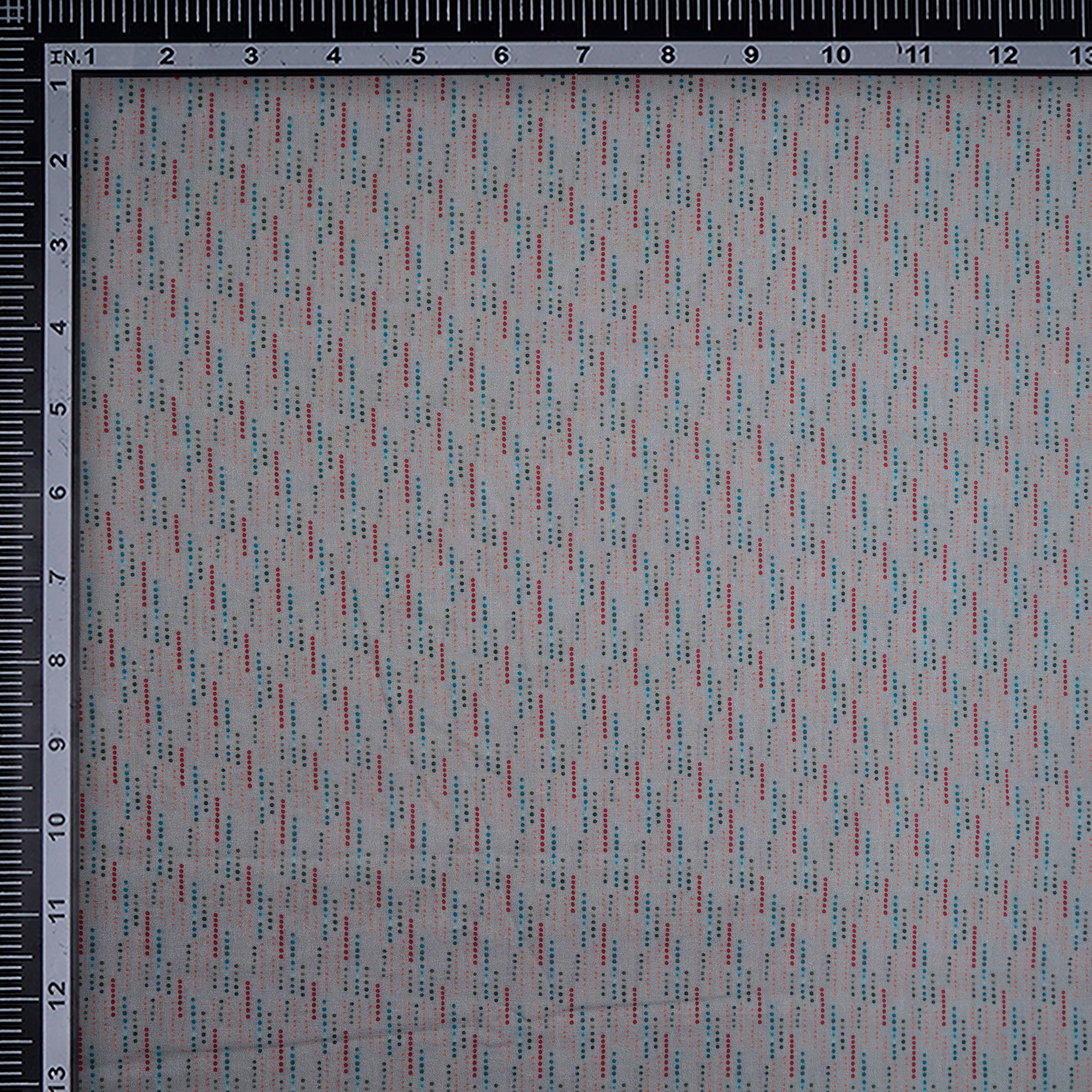 Gray All Over Pattern Digital Print Cambric Fabric