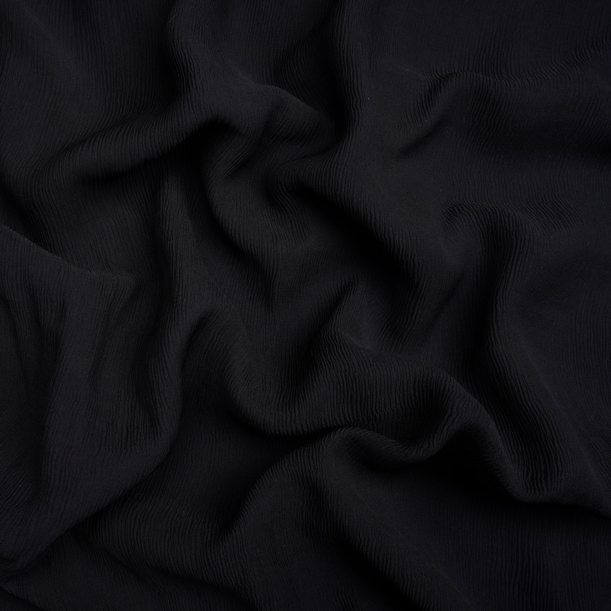 Black Piece Dyed 40 GLM Platinum Chiffon Silk Fabric