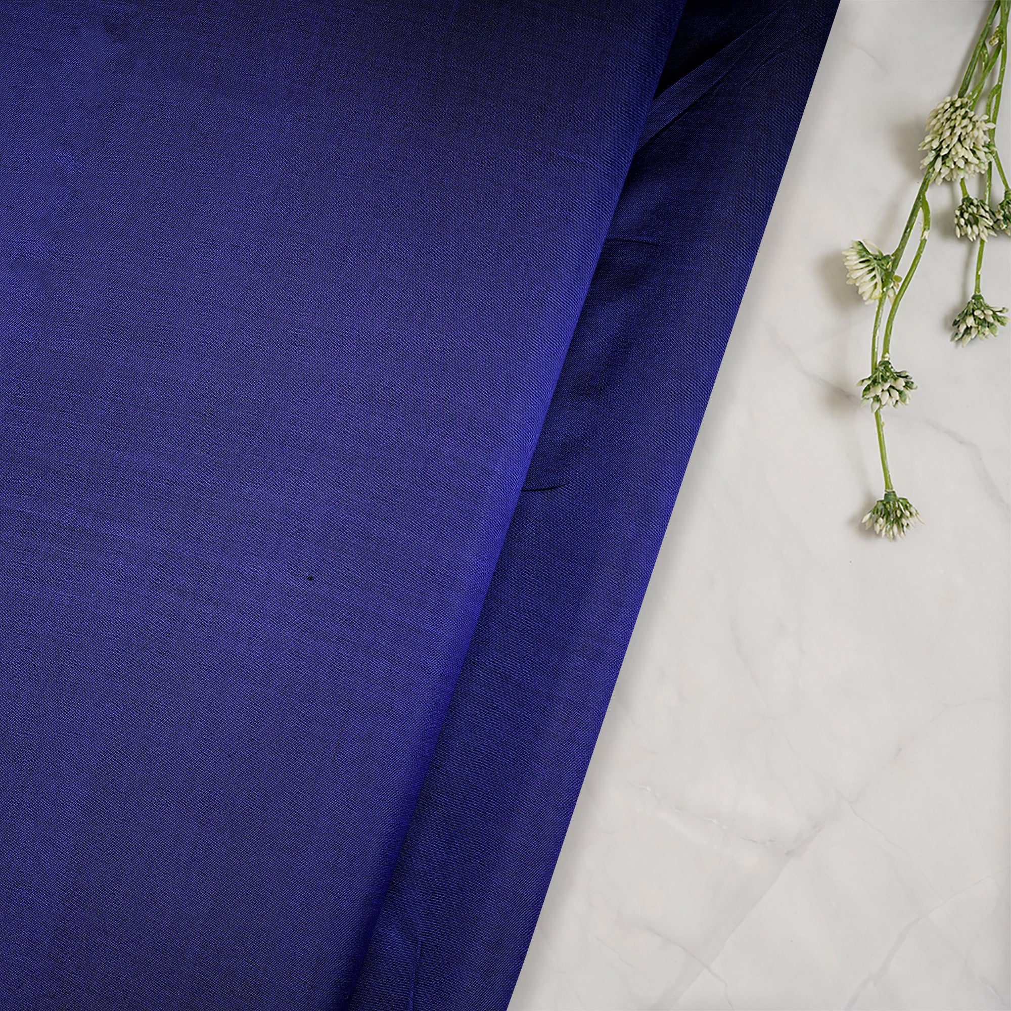 Indigo Color Bangalore Silk Fabric