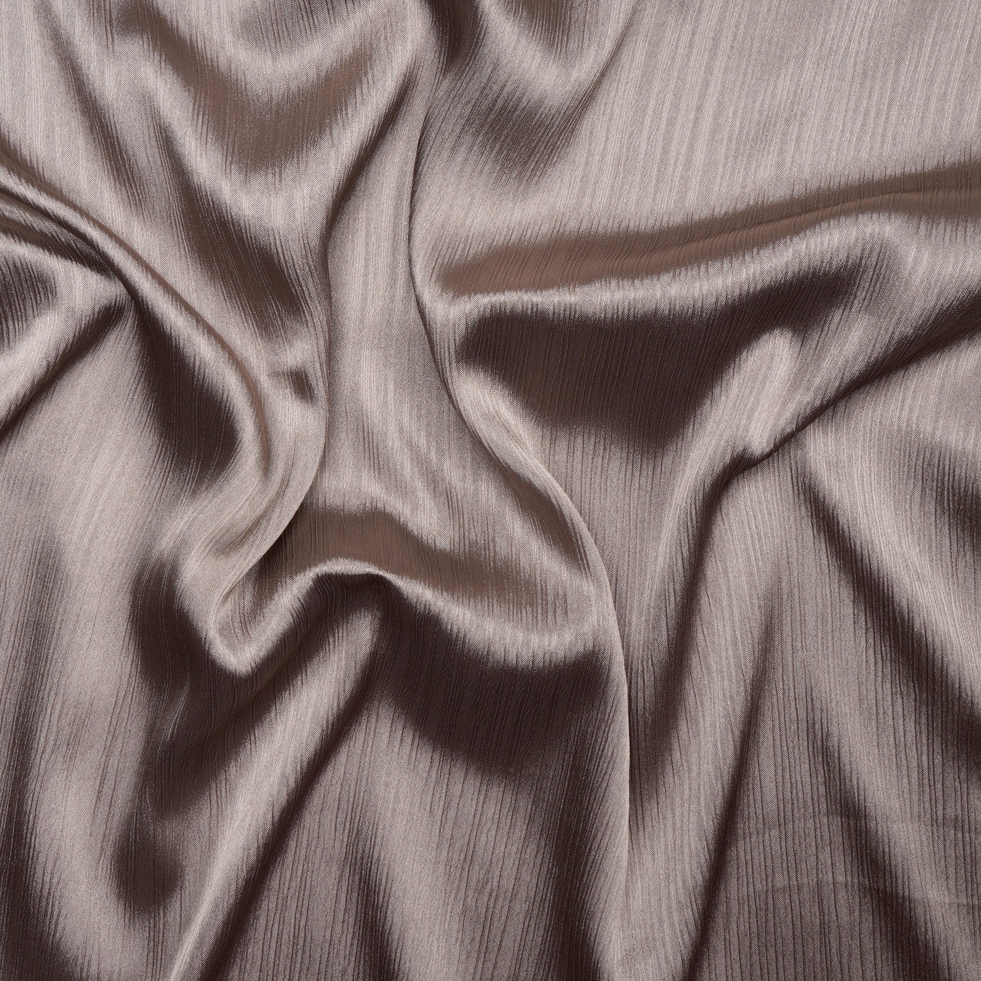 Shadow Gray Imported Crinkled Satin Fabric (60" Wide)