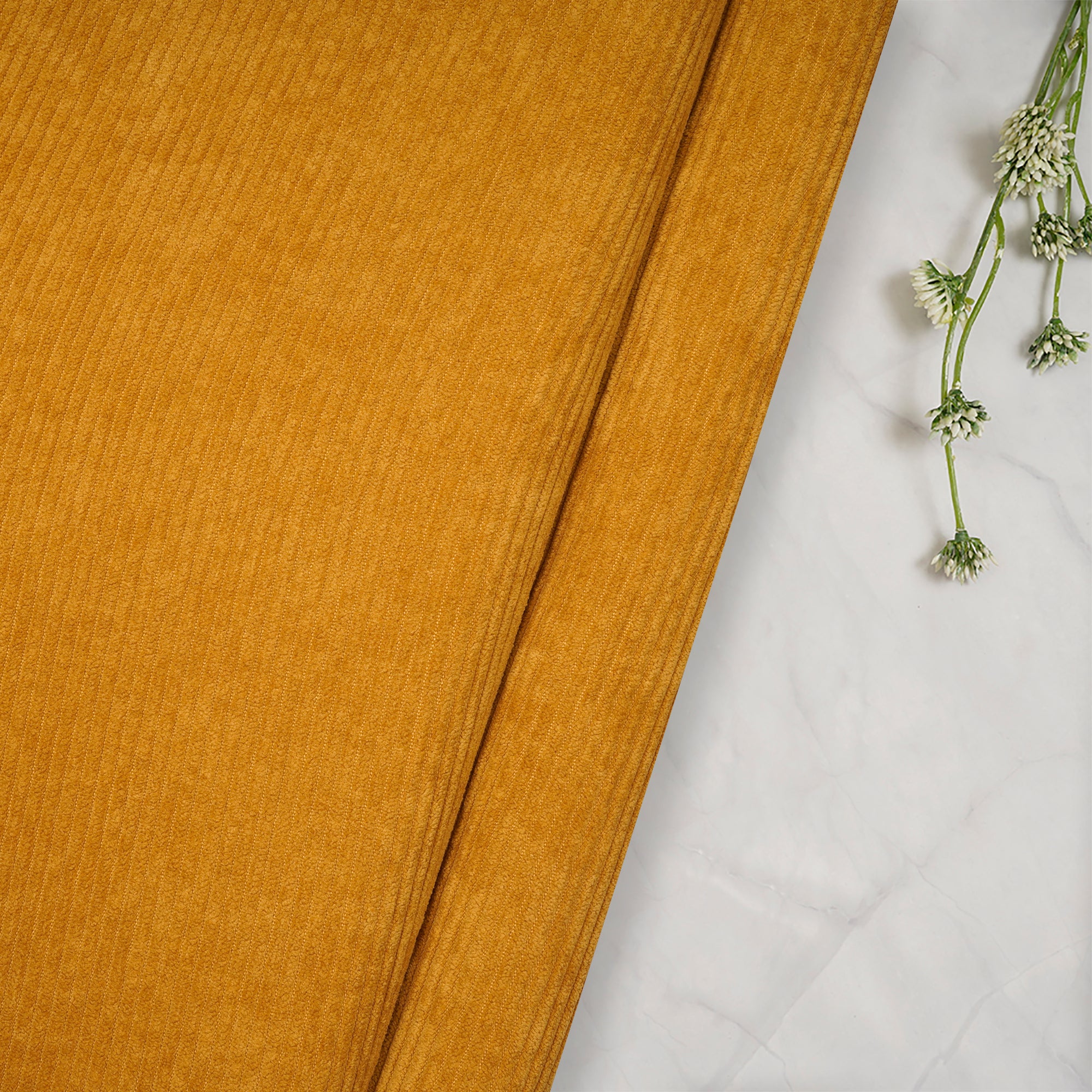 Mustard Imported Cotton Corduroy Fabric (60" Wide)