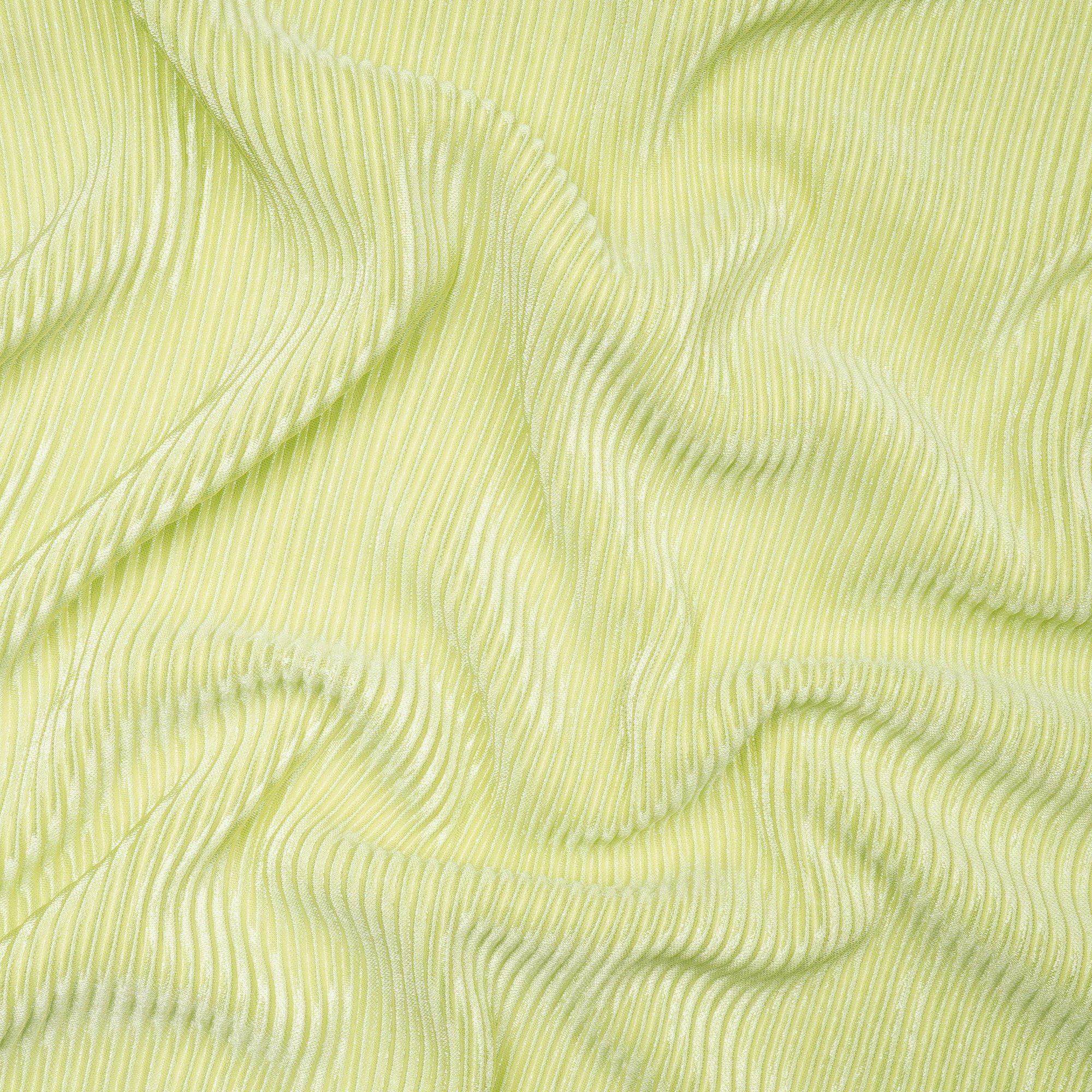 Neon Green Imported Pleated Satin Fabric (60" Width)