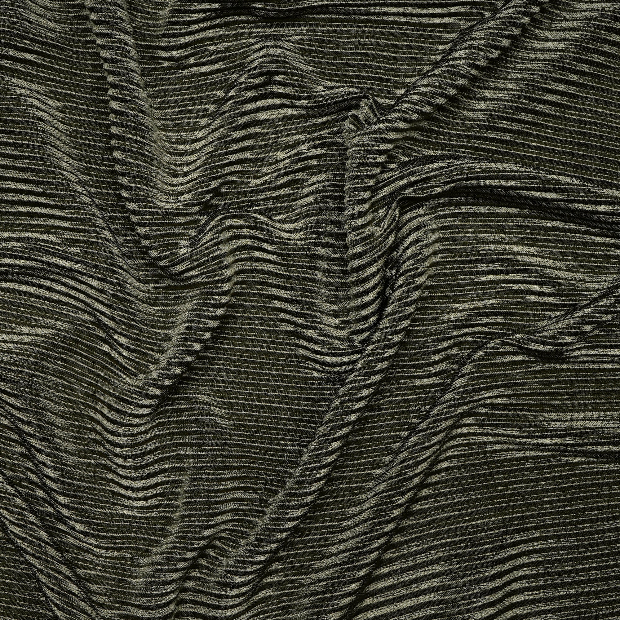 Loden Green Imported Pleated Satin Fabric (60" Width)