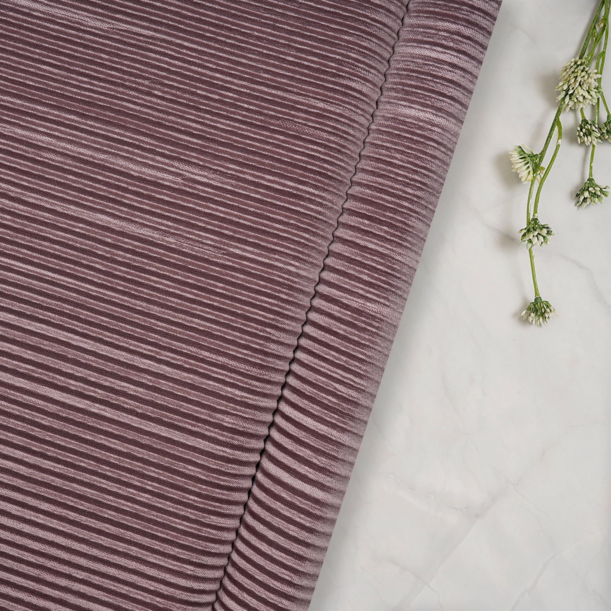 Burnished Lilac Imported Pleated Satin Fabric (60" Width)