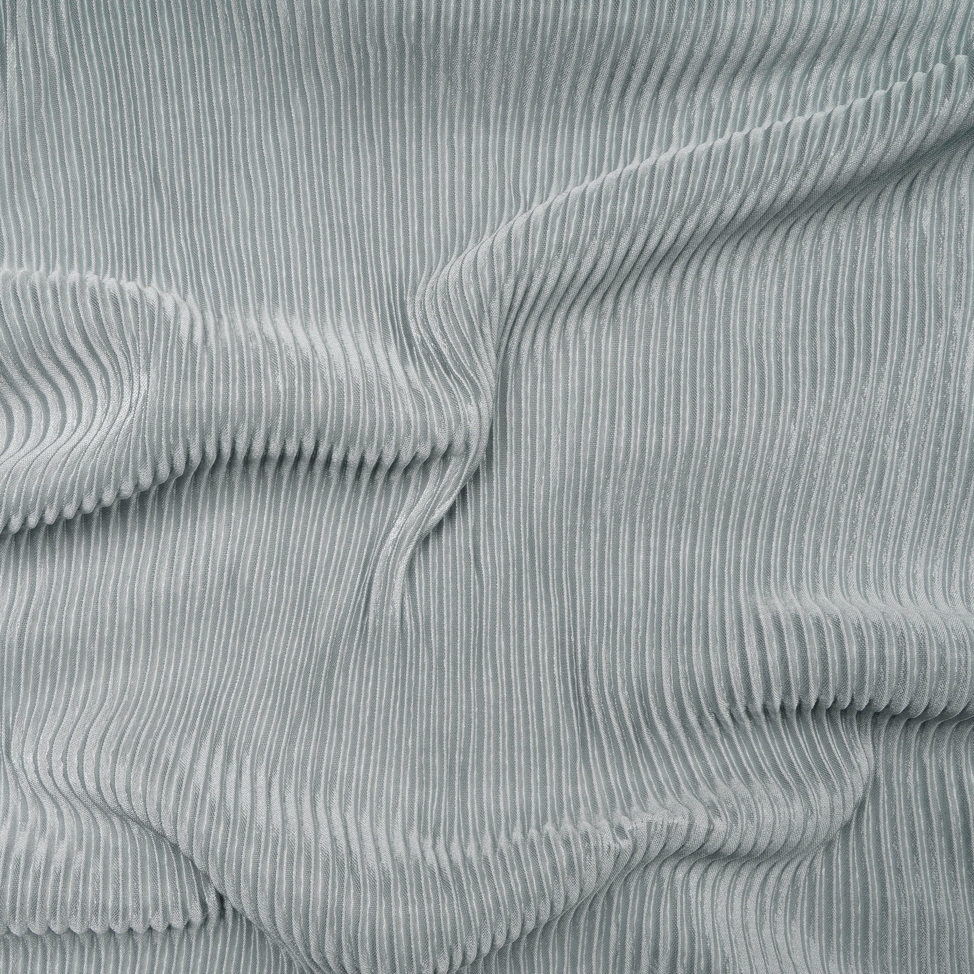 Grey Imported Pleated Satin Fabric (60" Width)