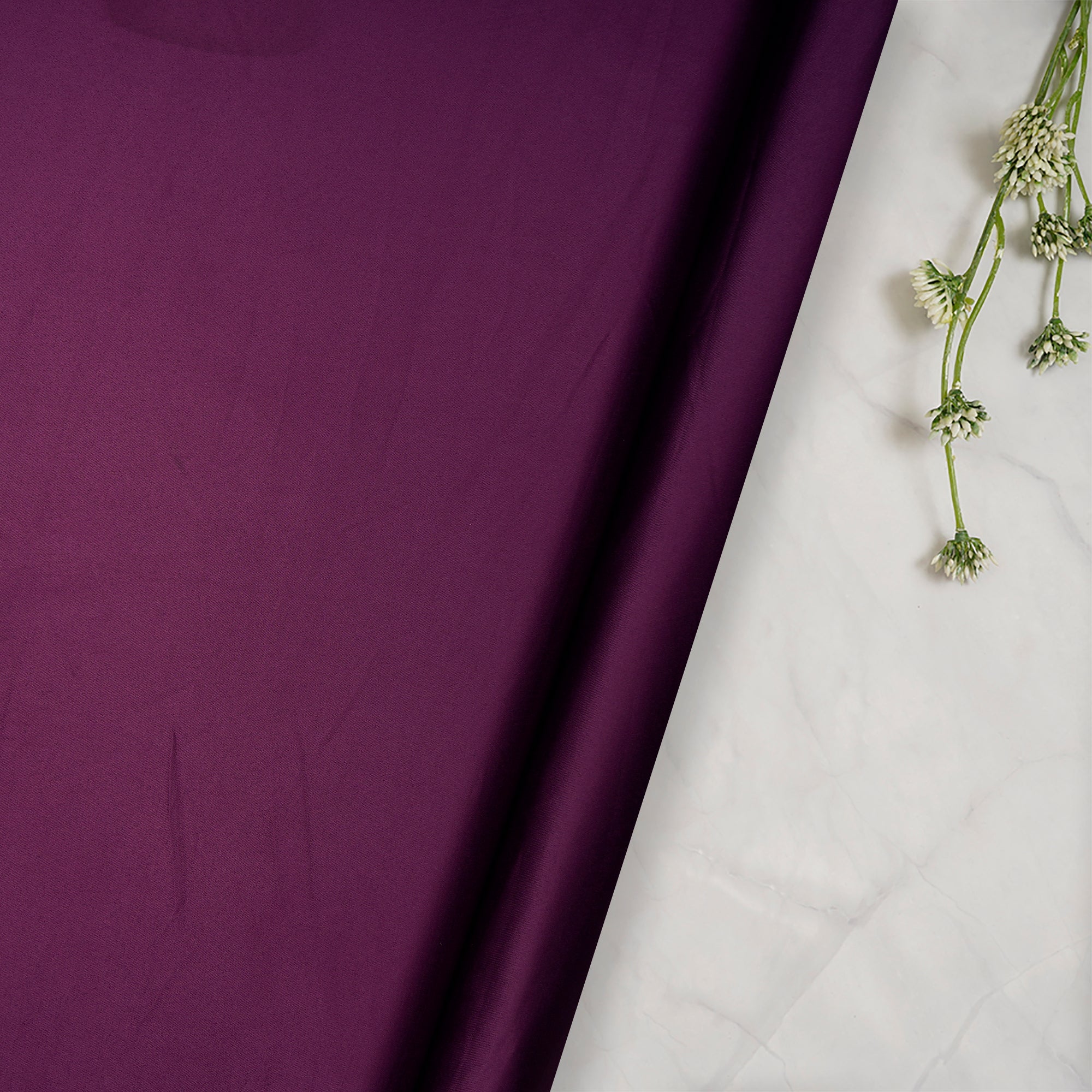 Amethyst Solid Dyed Imported Armani Satin Fabric (60" Width)