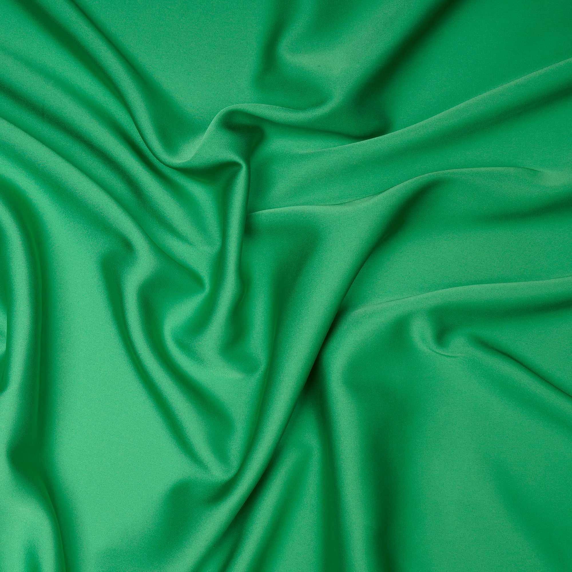 Green Solid Dyed Imported Armani Satin Fabric (60" Width)