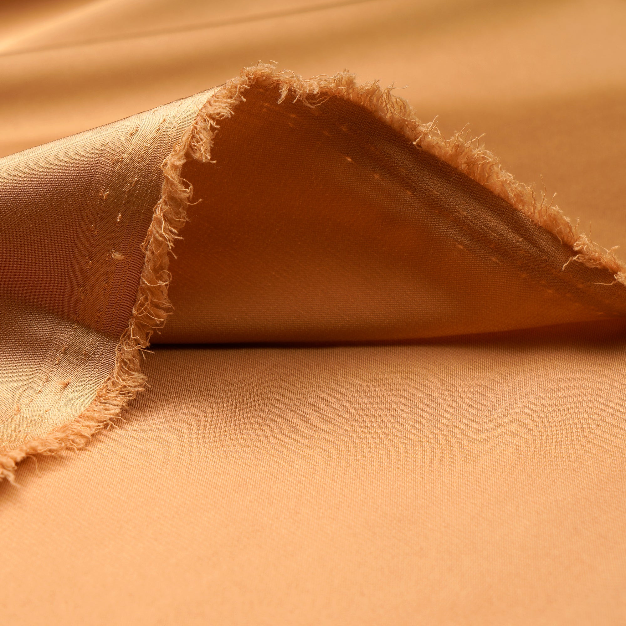 Golden Apricot Solid Dyed Imported Armani Satin Fabric (60" Width)