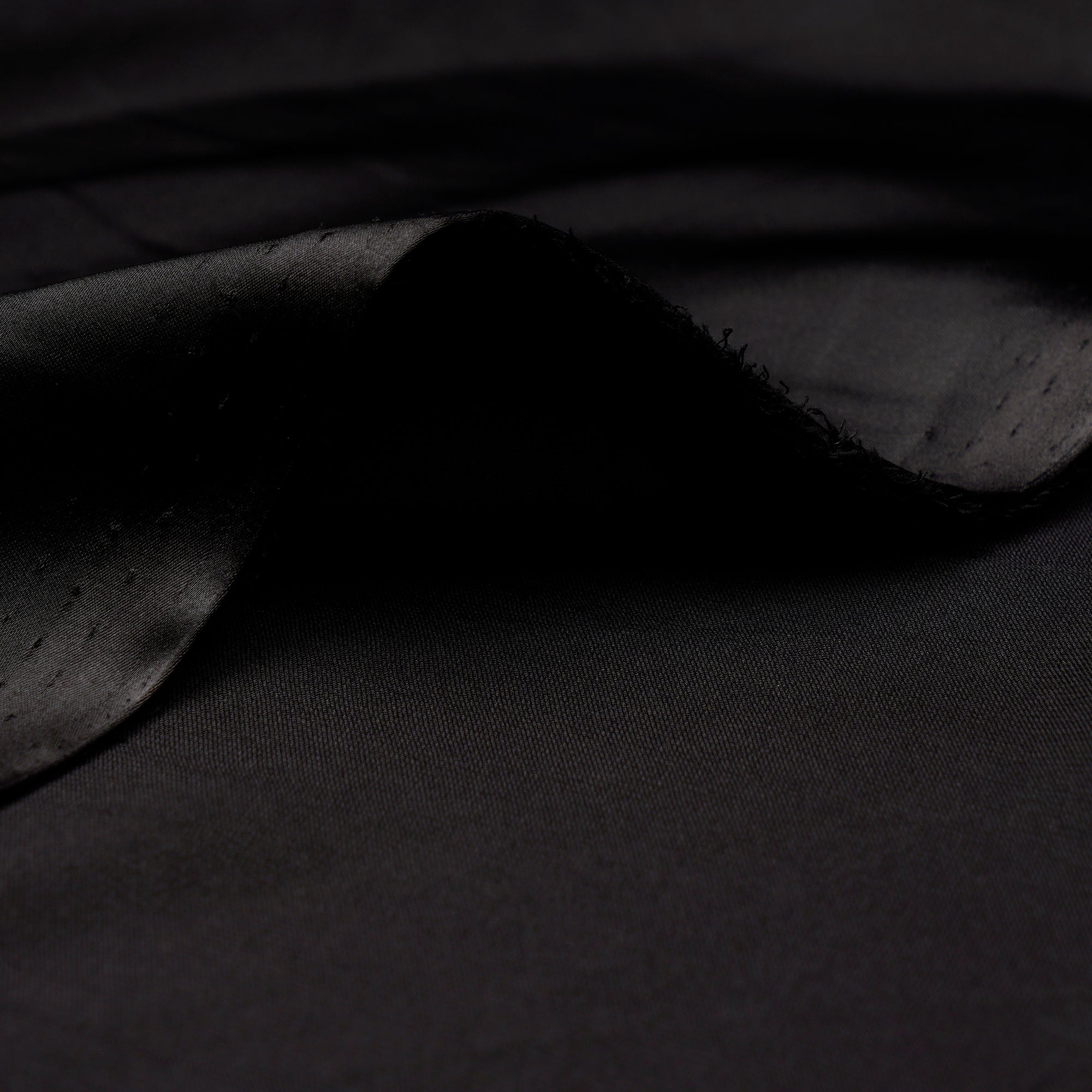 Black Solid Dyed Imported Armani Satin Fabric (60" Width)