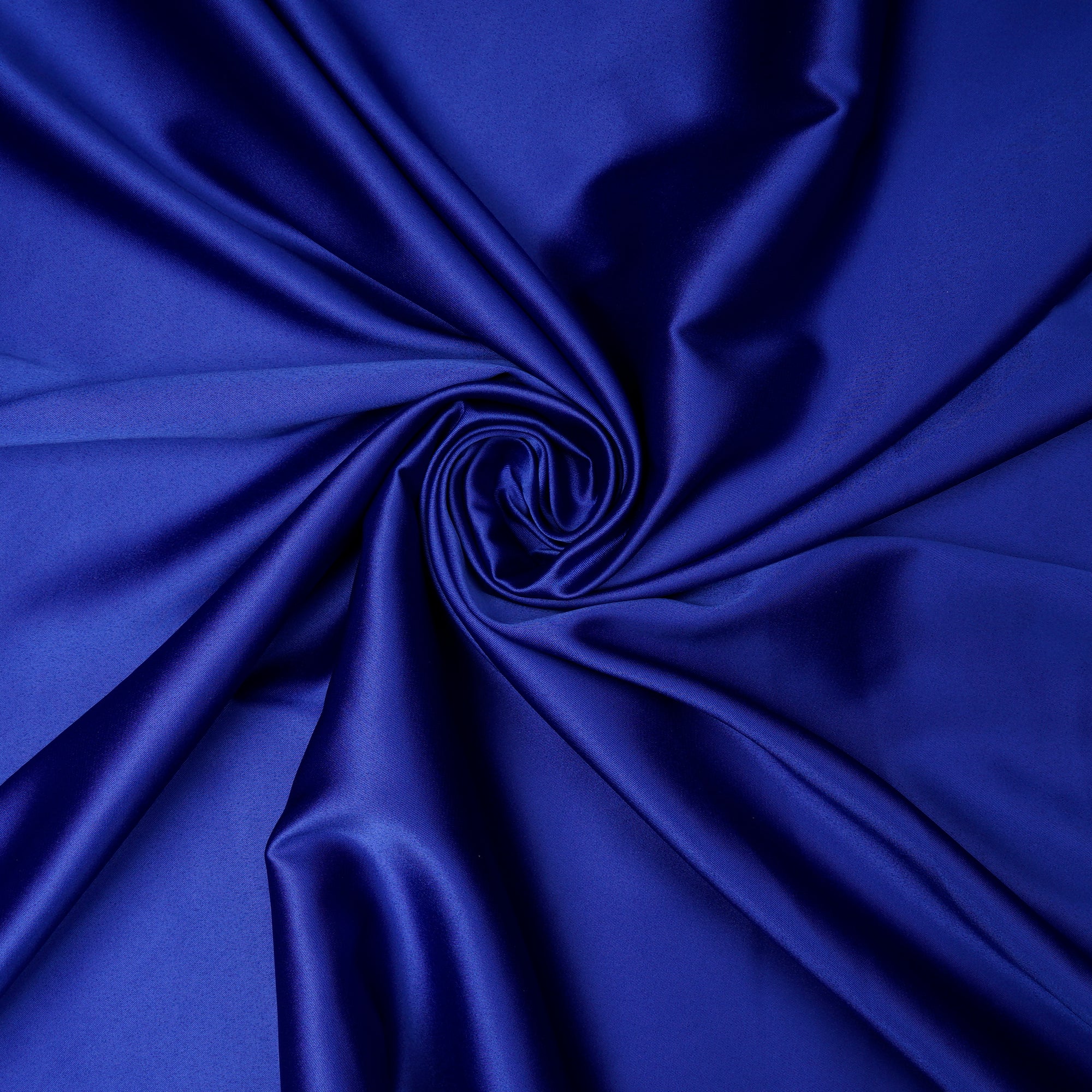 Blue Solid Dyed Imported Armani Satin Fabric (60" Width)