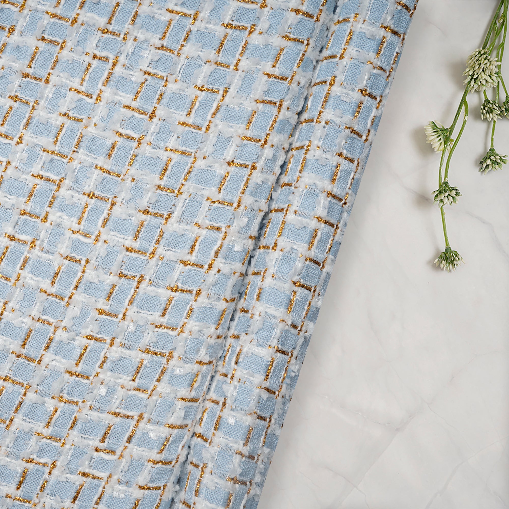 Gold/Ivory Grey 53 Metallic Silk Tweed main image 1