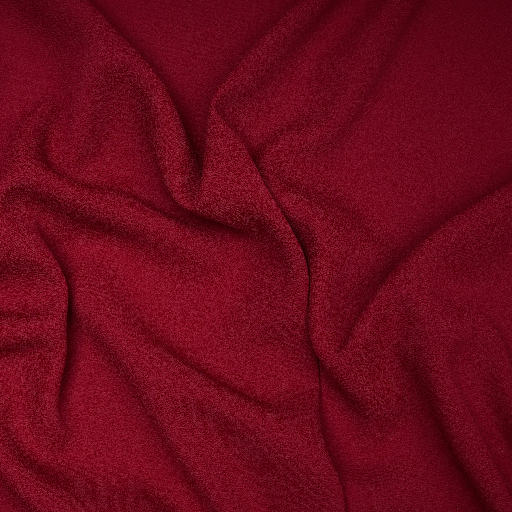Maroon Solid Dyed Imported Royal Georgette Fabric (60" Width)