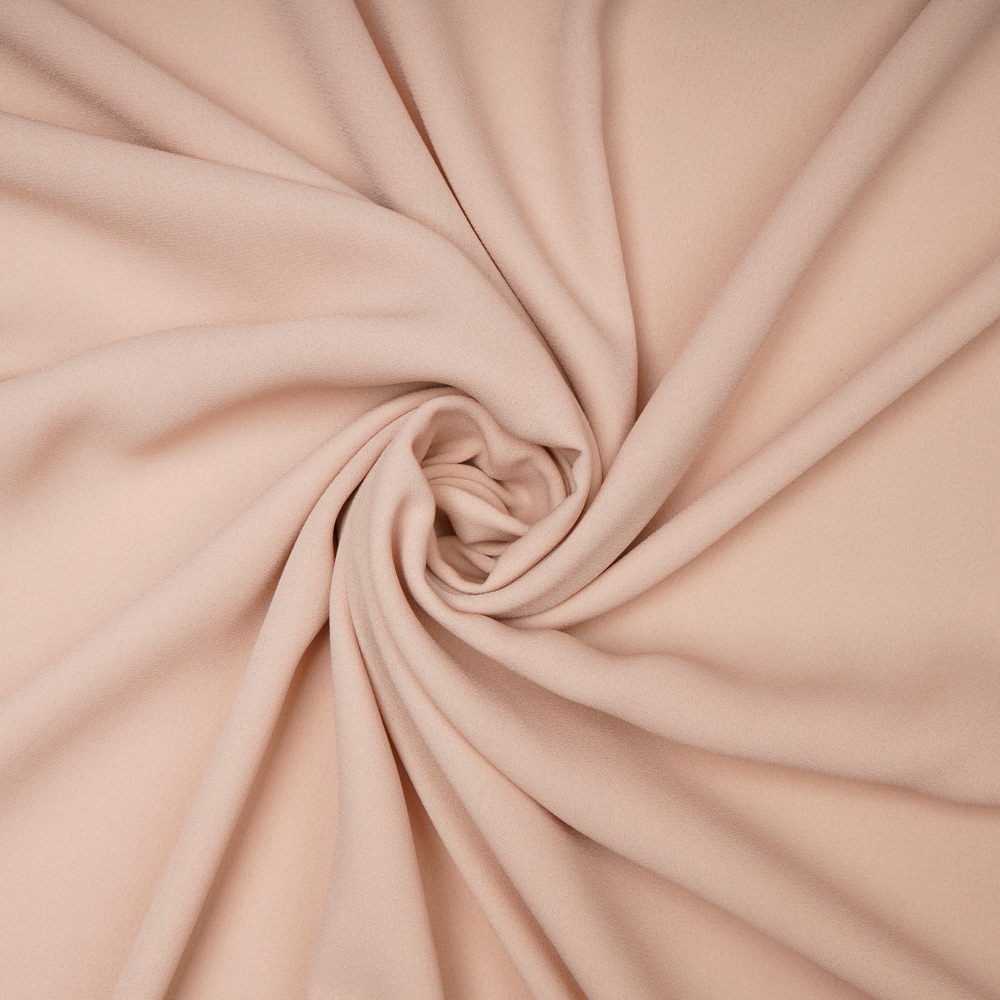 Cream Solid Dyed Imported Royal Georgette Fabric (60" Width)