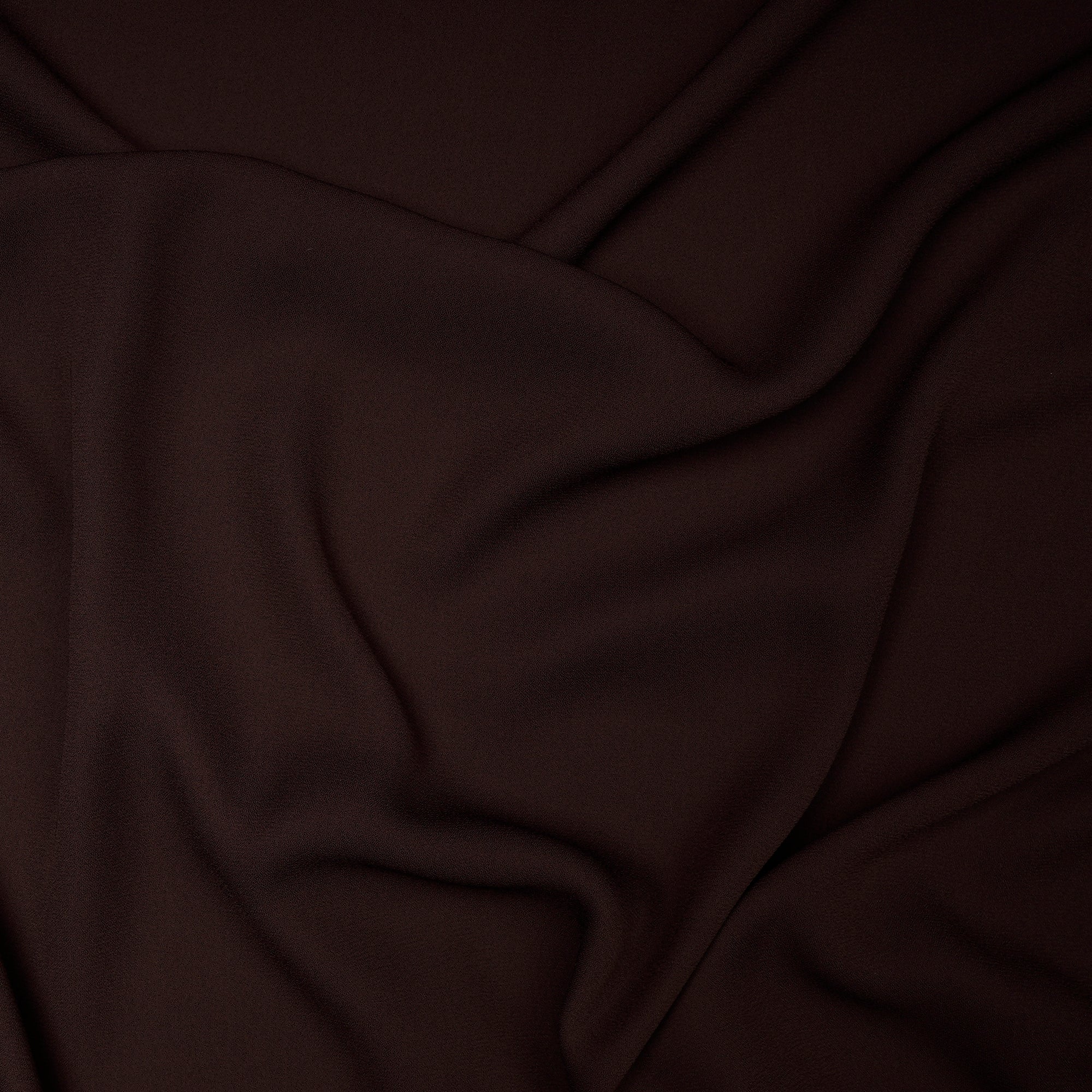 Dark Brown Solid Dyed Imported Royal Georgette Fabric (60" Width)