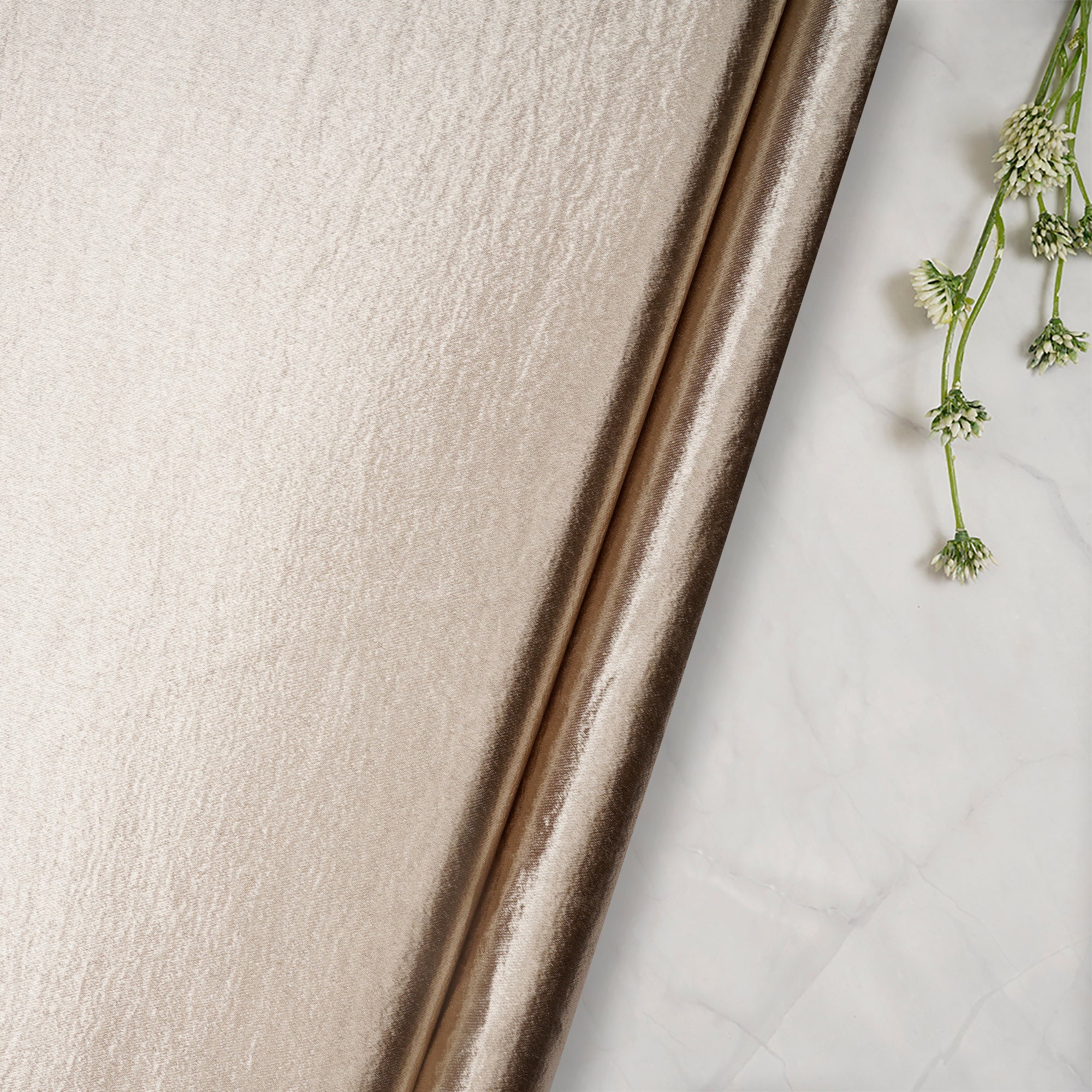 Feather Gray Solid Dyed Imported Lido Satin Fabric (60" Width)