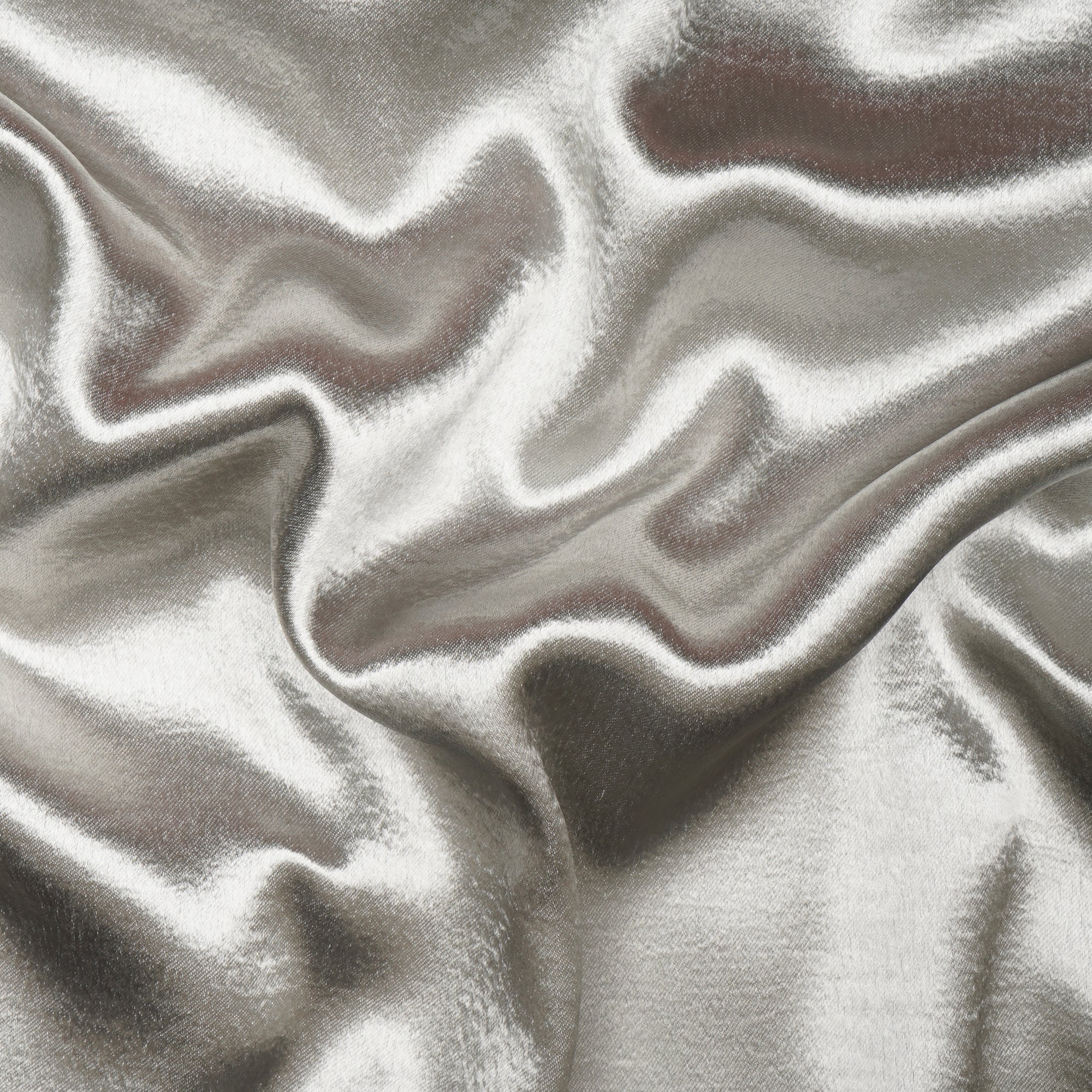 Silver Solid Dyed Imported Lido Satin Fabric (60" Width)