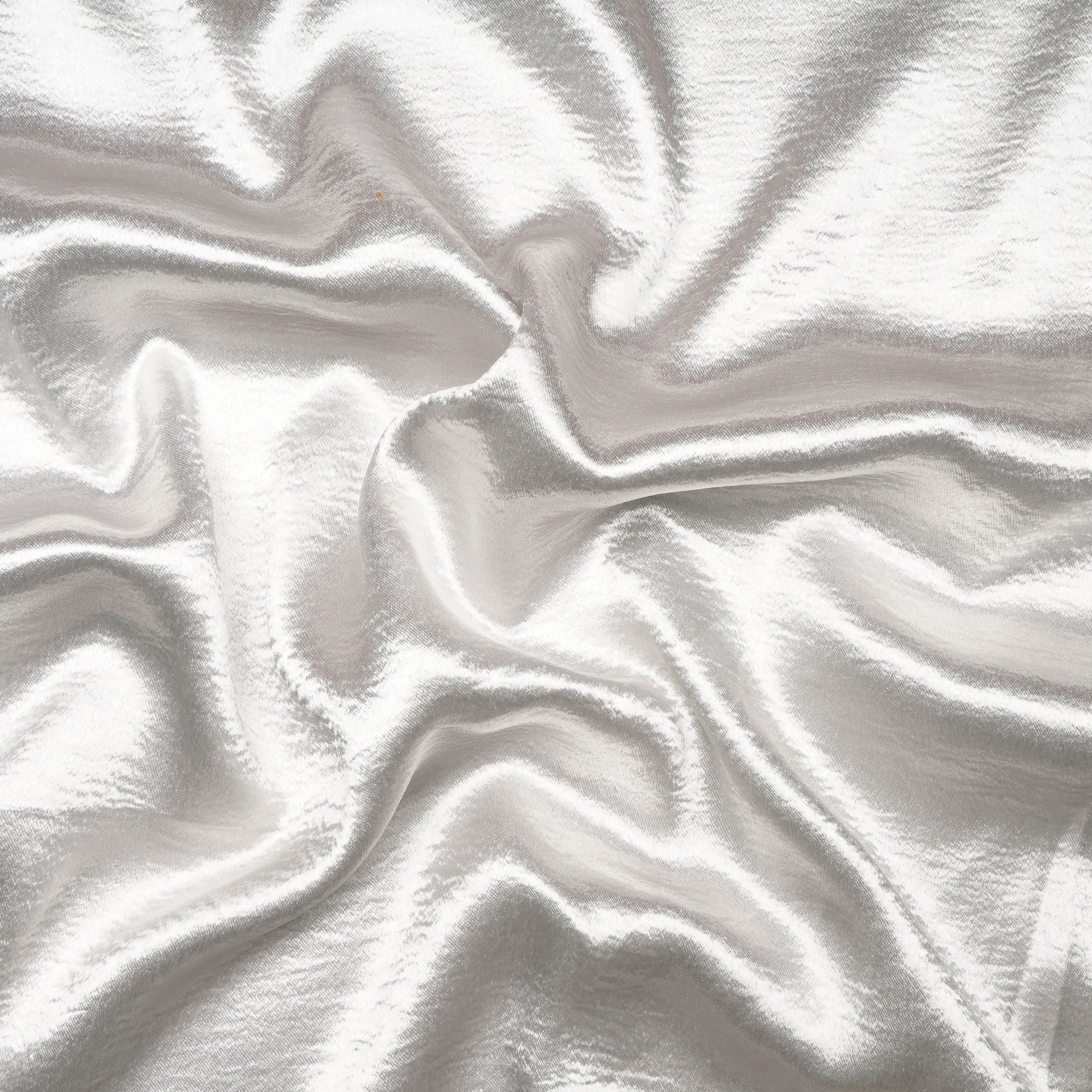 Silver Solid Dyed Imported Lido Satin Fabric (60" Width)